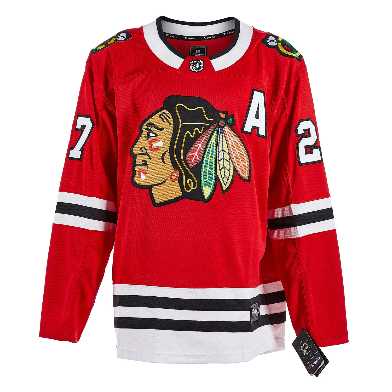 Jeremy Roenick Signed Chicago Blackhawks Fanatics Jersey with Goals Note - Image 2
