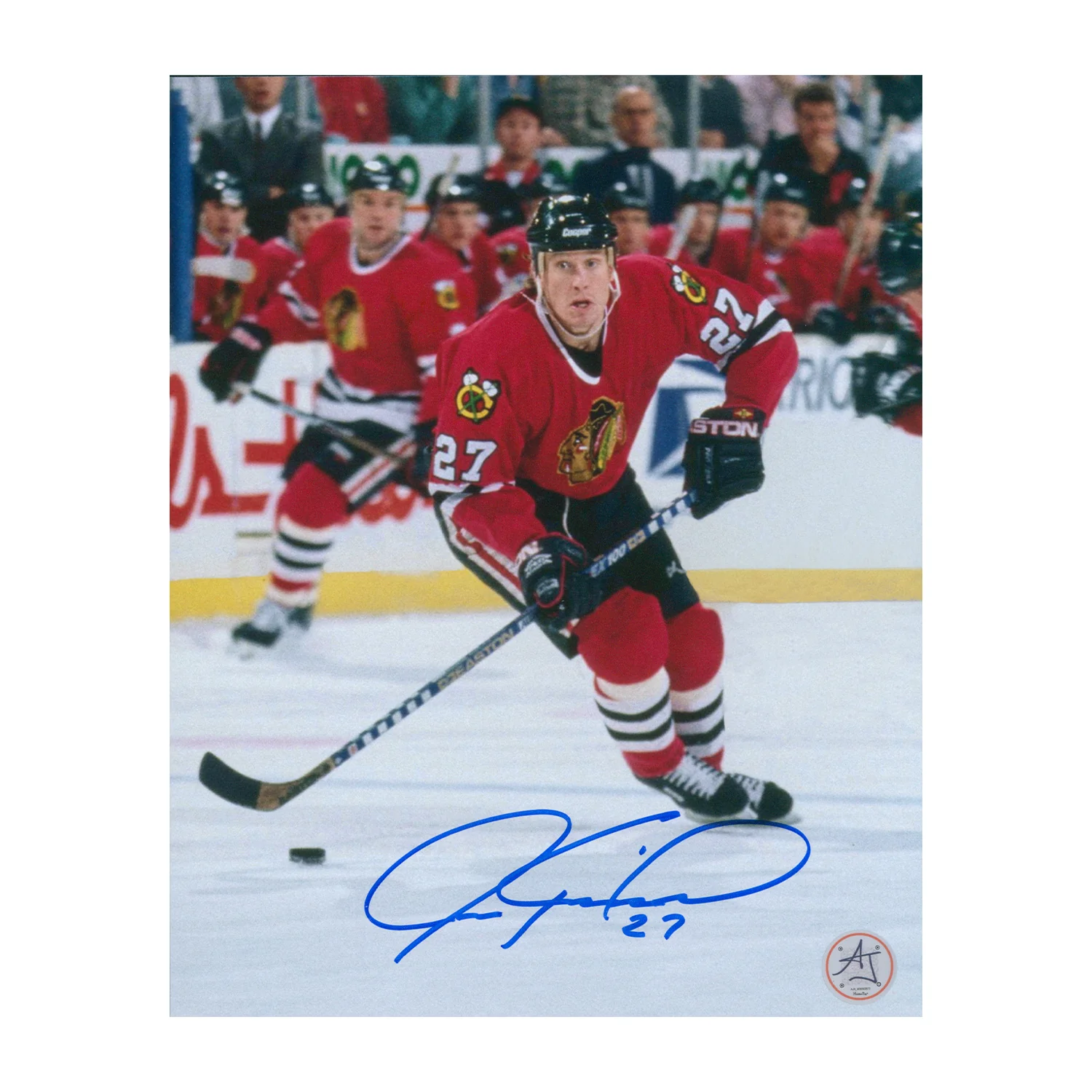 Jeremy Roenick Signed Chicago Blackhawks Breakout 8x10 Photo