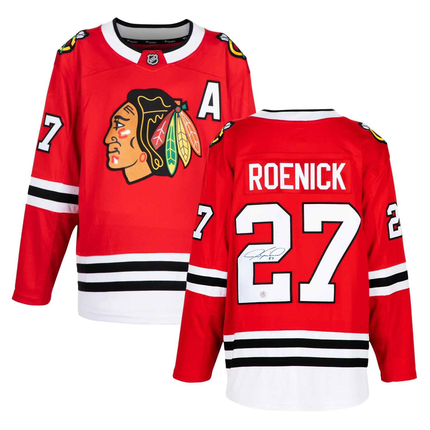 Jeremy Roenick Autographed Chicago Blackhawks Fanatics Breakaway Jersey - Image 3