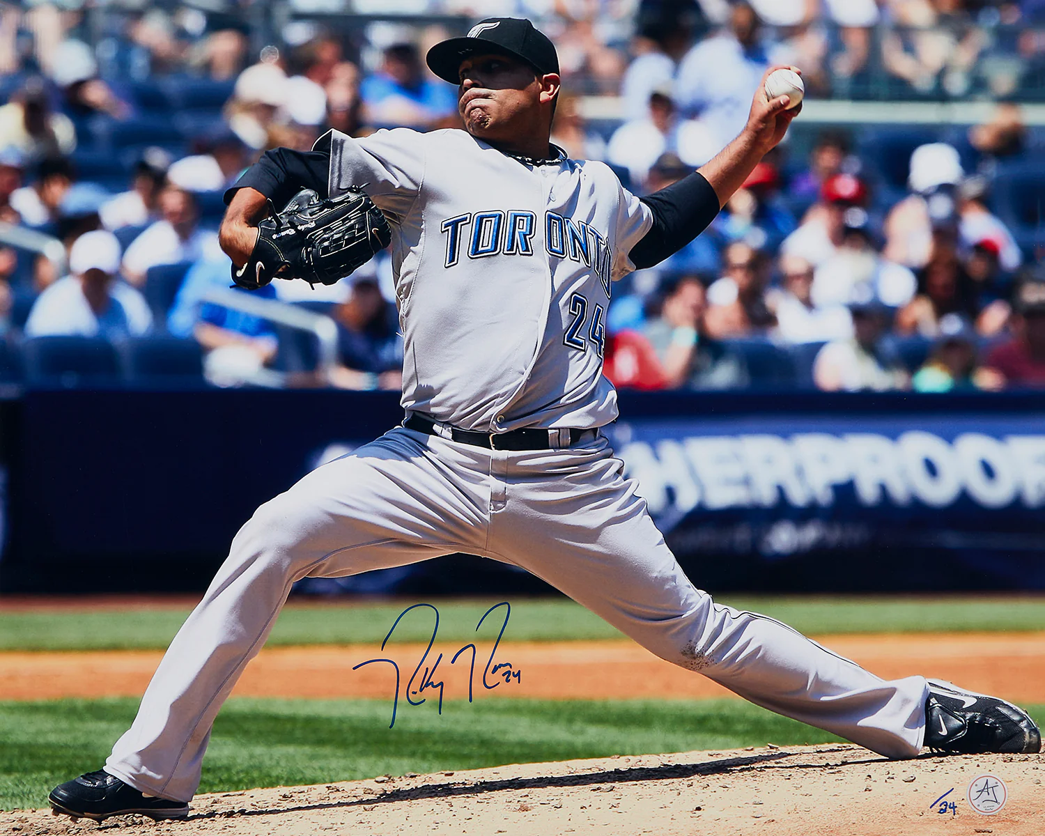 Ricky Romero Signed Toronto Blue Jays Pitching 16x20 Photo