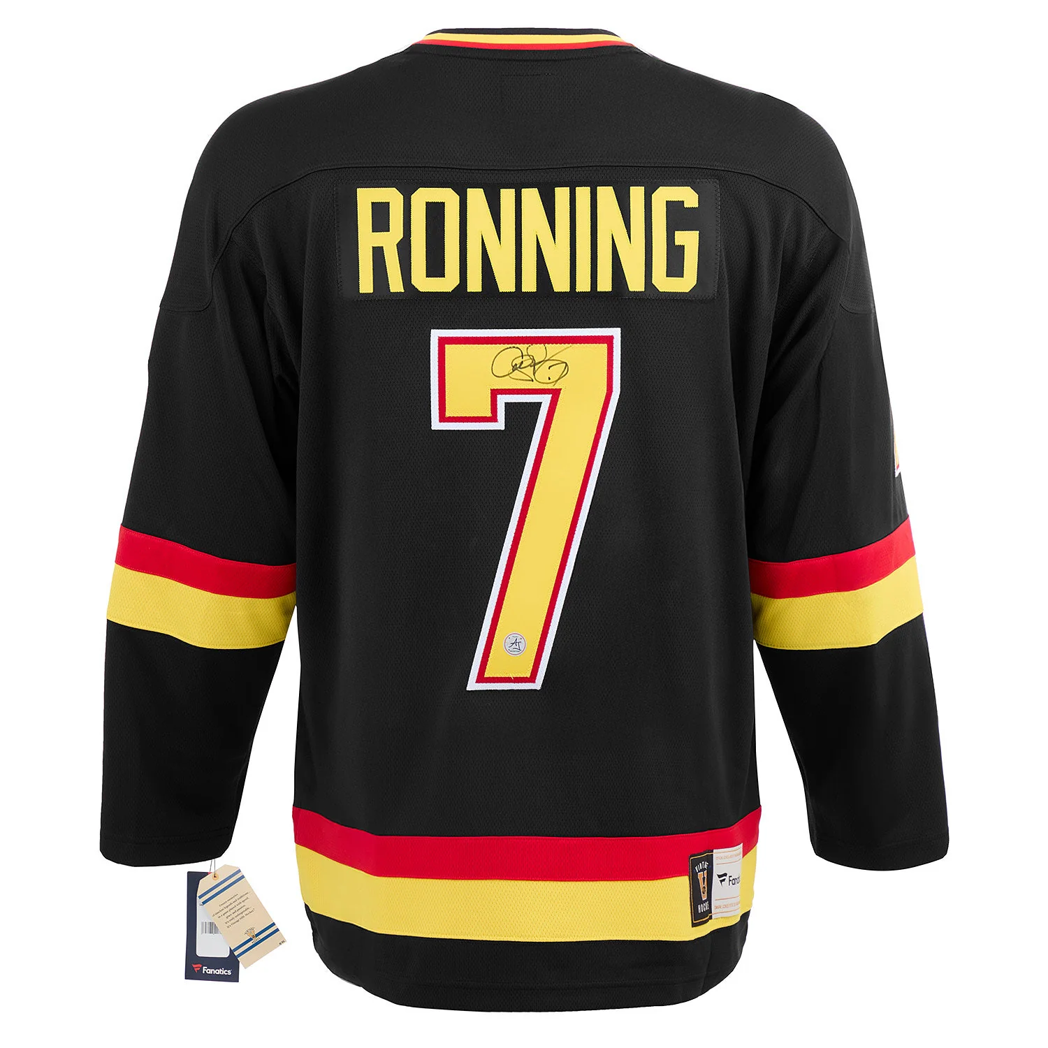 Cliff Ronning Signed Vancouver Canucks Black Fanatics Throwback Jersey