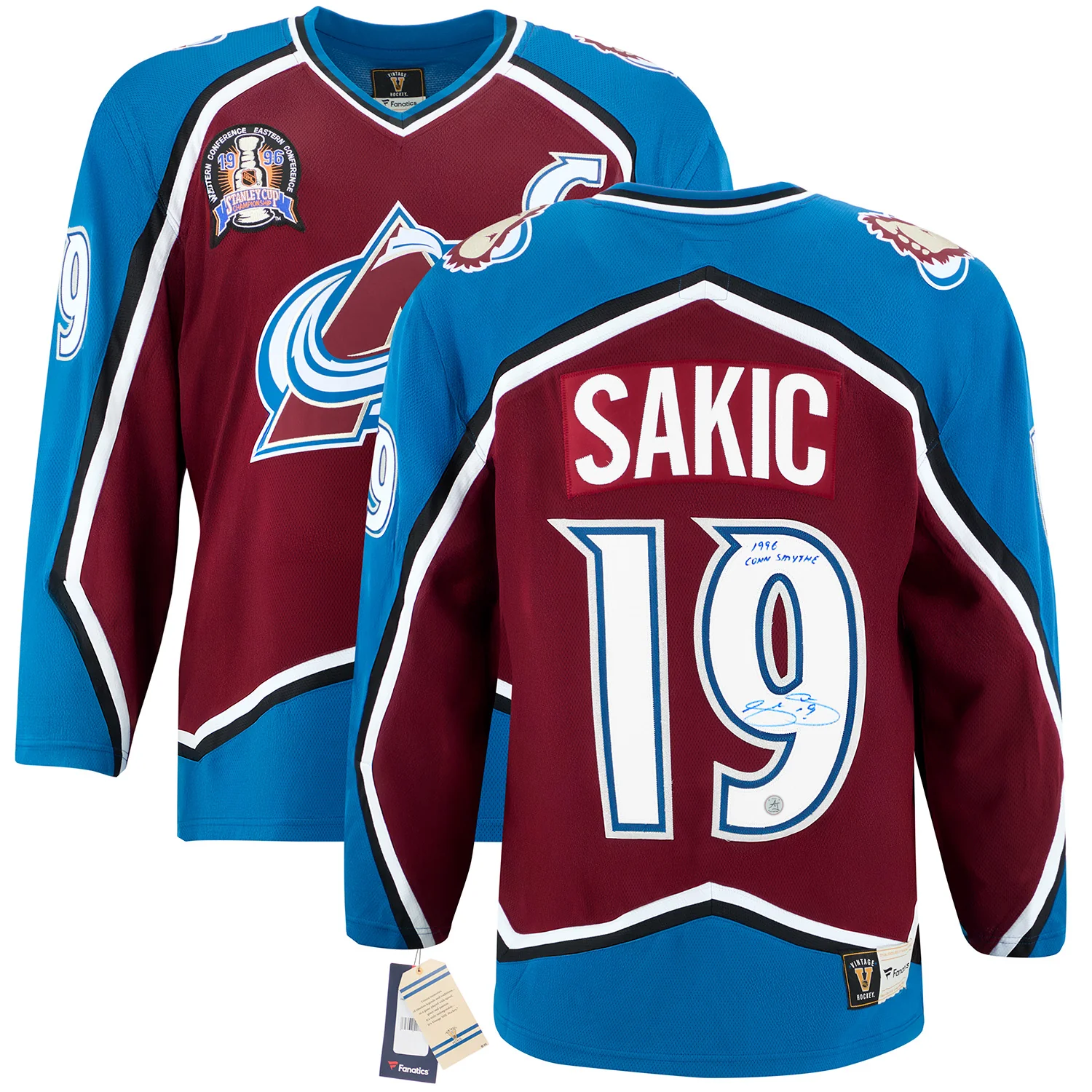 Joe Sakic Colorado Avalanche Signed & Inscribed 1996 Stanley Cup Fanatics Jersey - Image 3