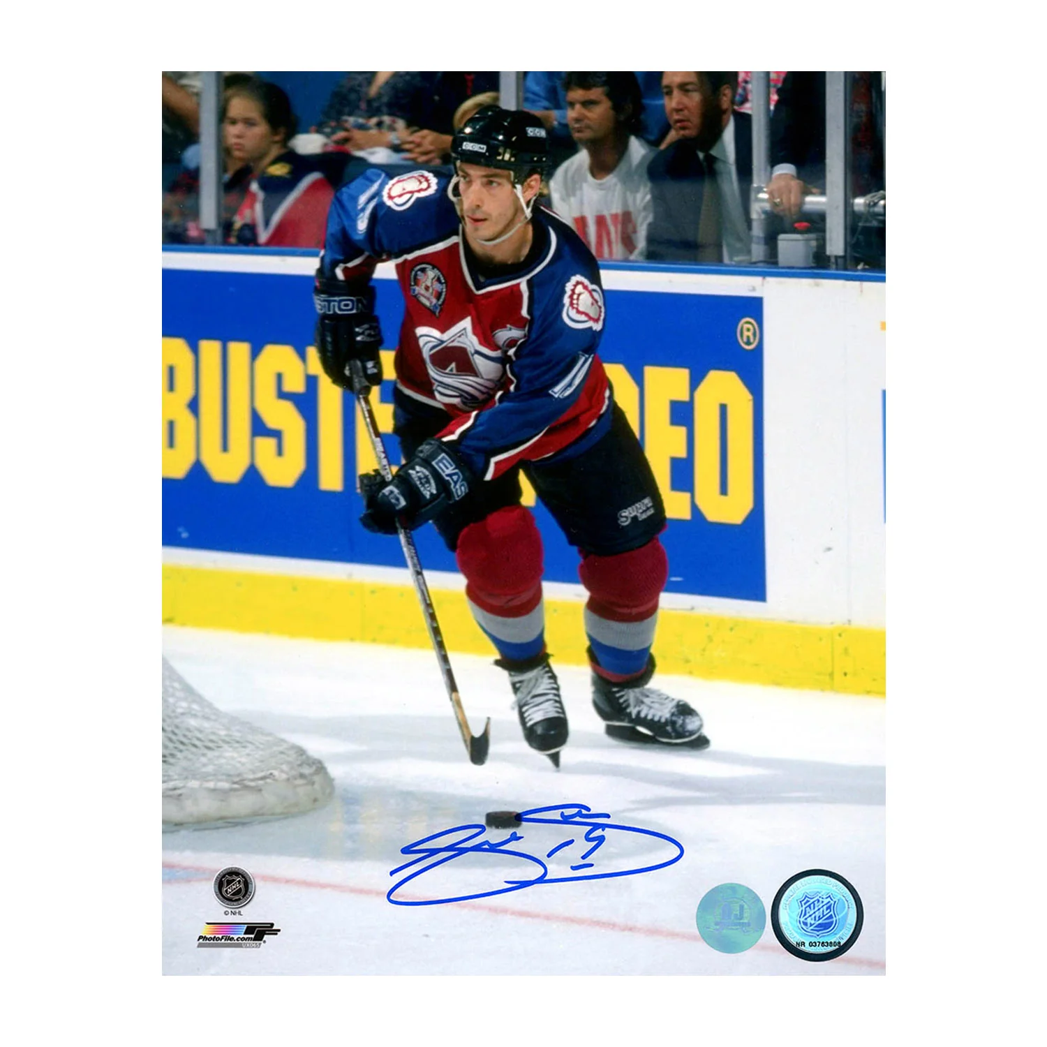 Joe Sakic Autographed Colorado Avalanche 1996 Playoff Finals 8x10 Photo