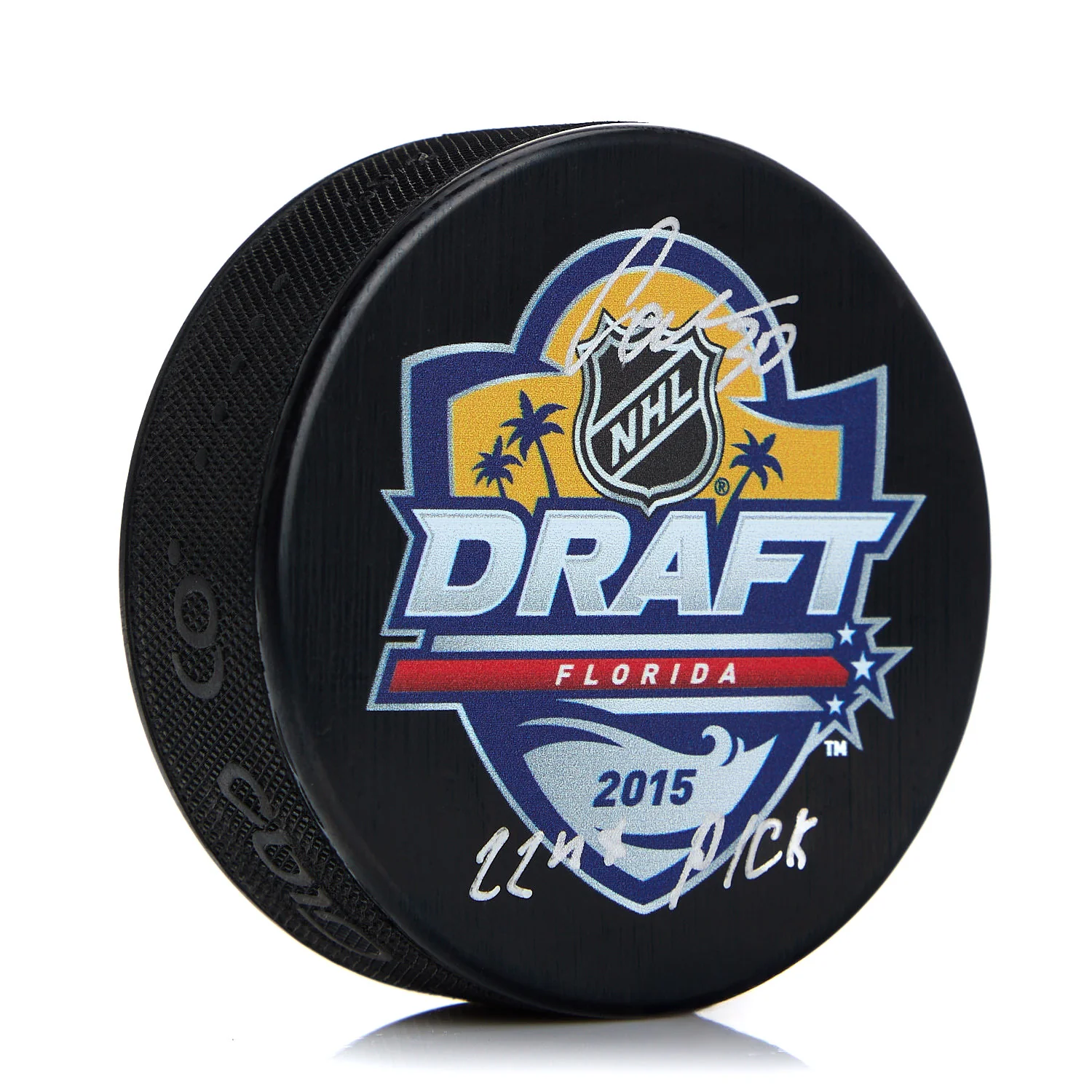 Ilya Samsonov Signed 2015 NHL Entry Draft Puck with 22nd Pick Note