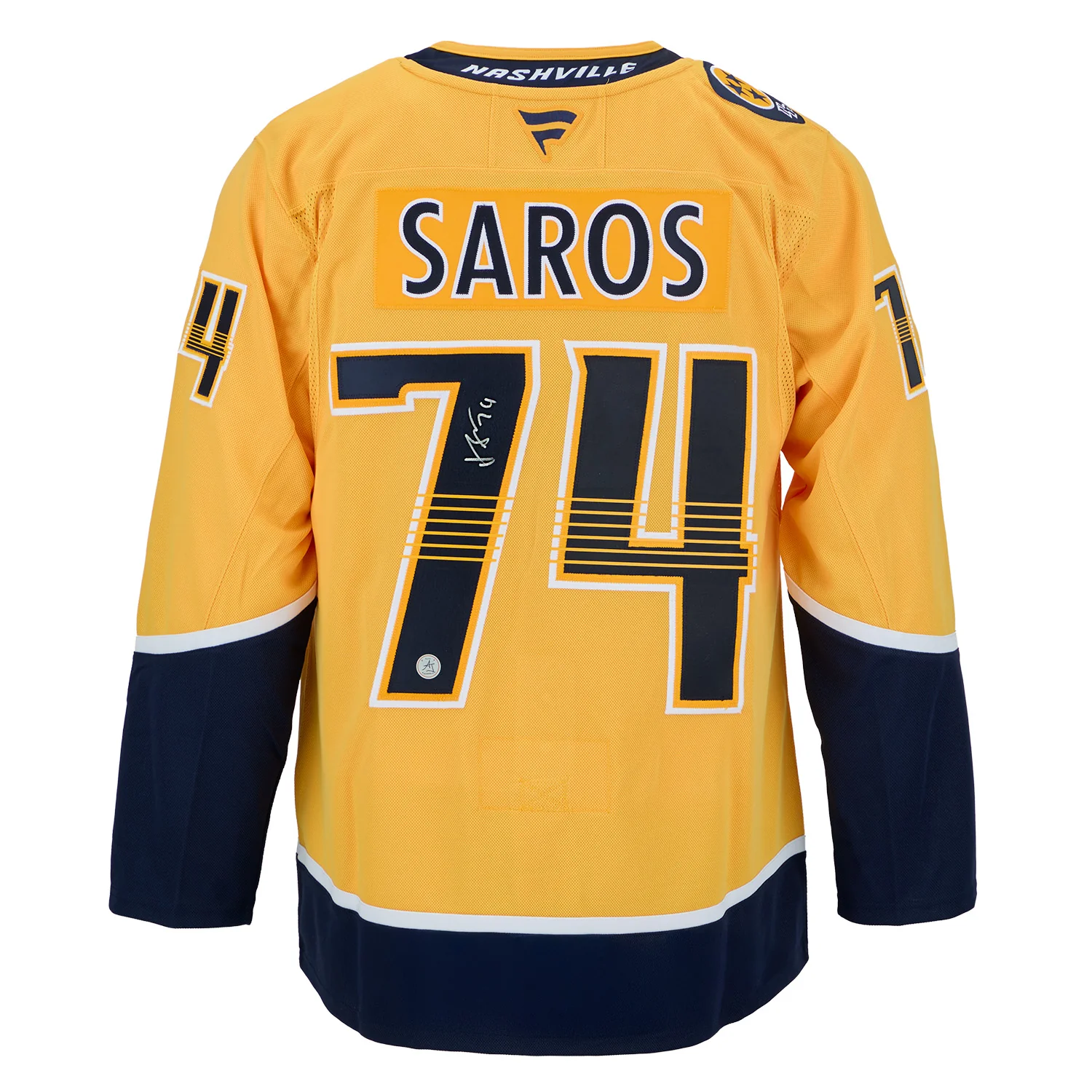 Juuse Saros Autographed Nashville Predators Fanatics Premium Jersey