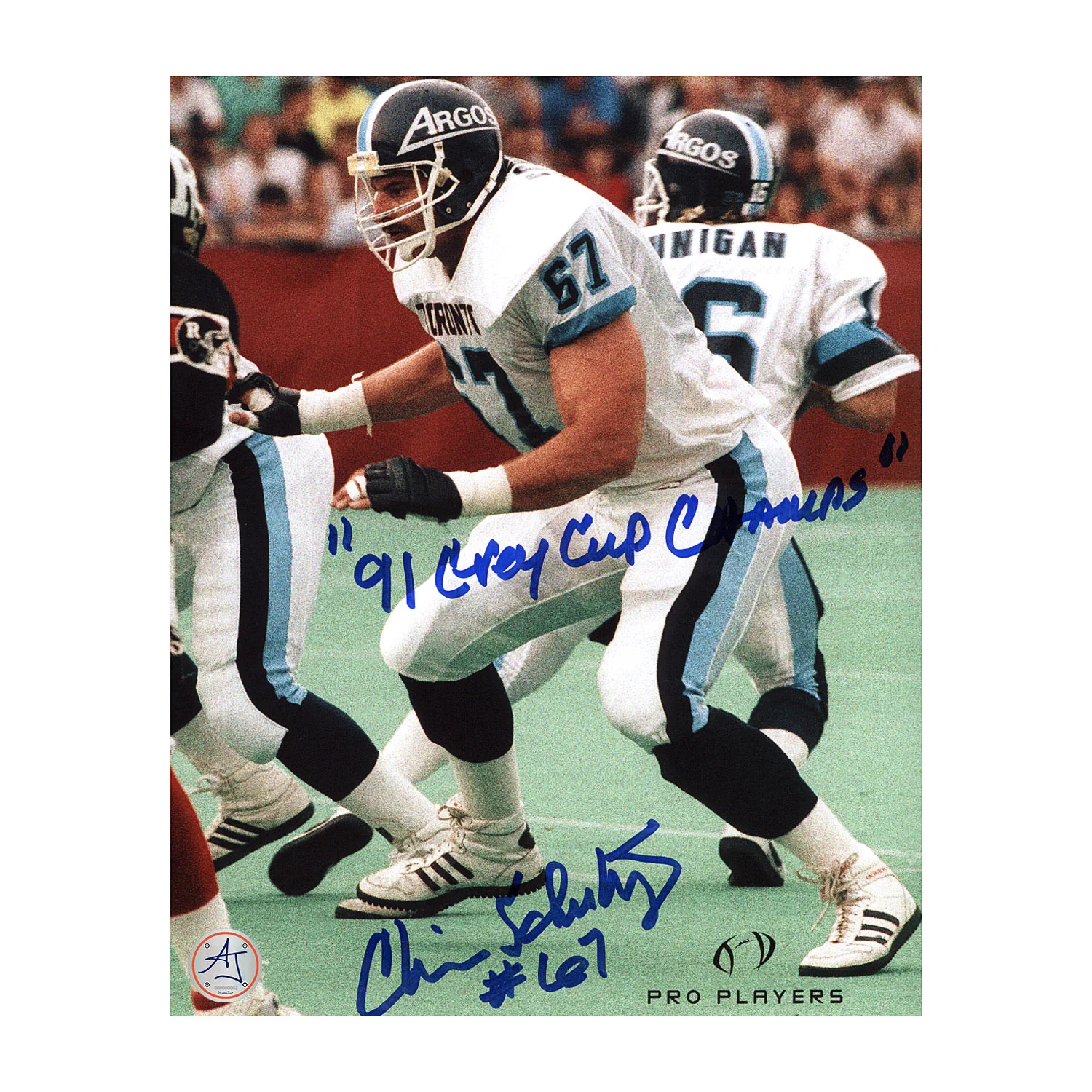 Chris Schultz Autographed Toronto Argonauts Football 8x10 Photo