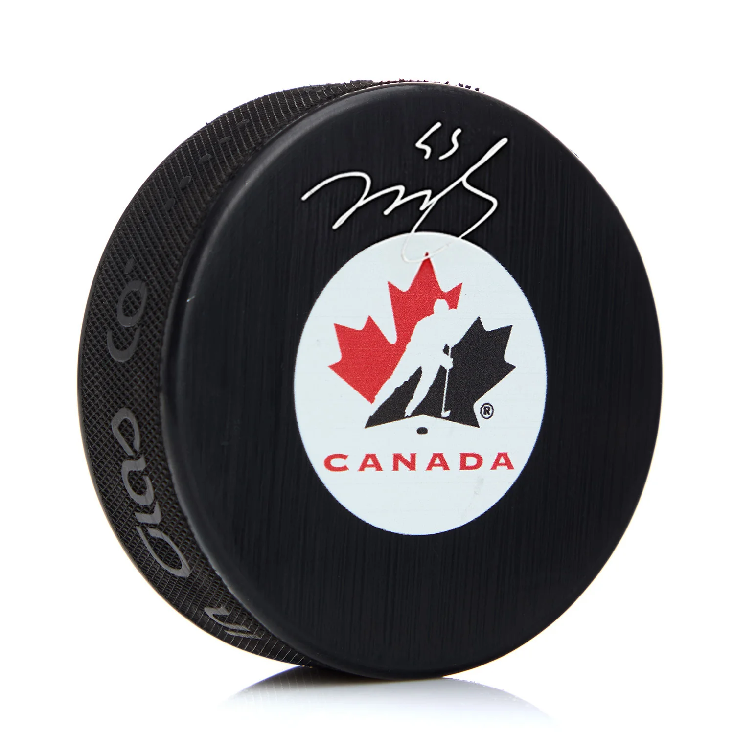 Mark Scheifele Team Canada Autographed Hockey Canada Logo Puck