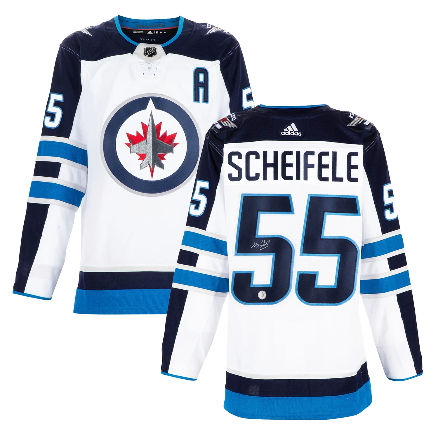 Mark Scheifele Autographed Winnipeg Jets White adidas Jersey - Image 3