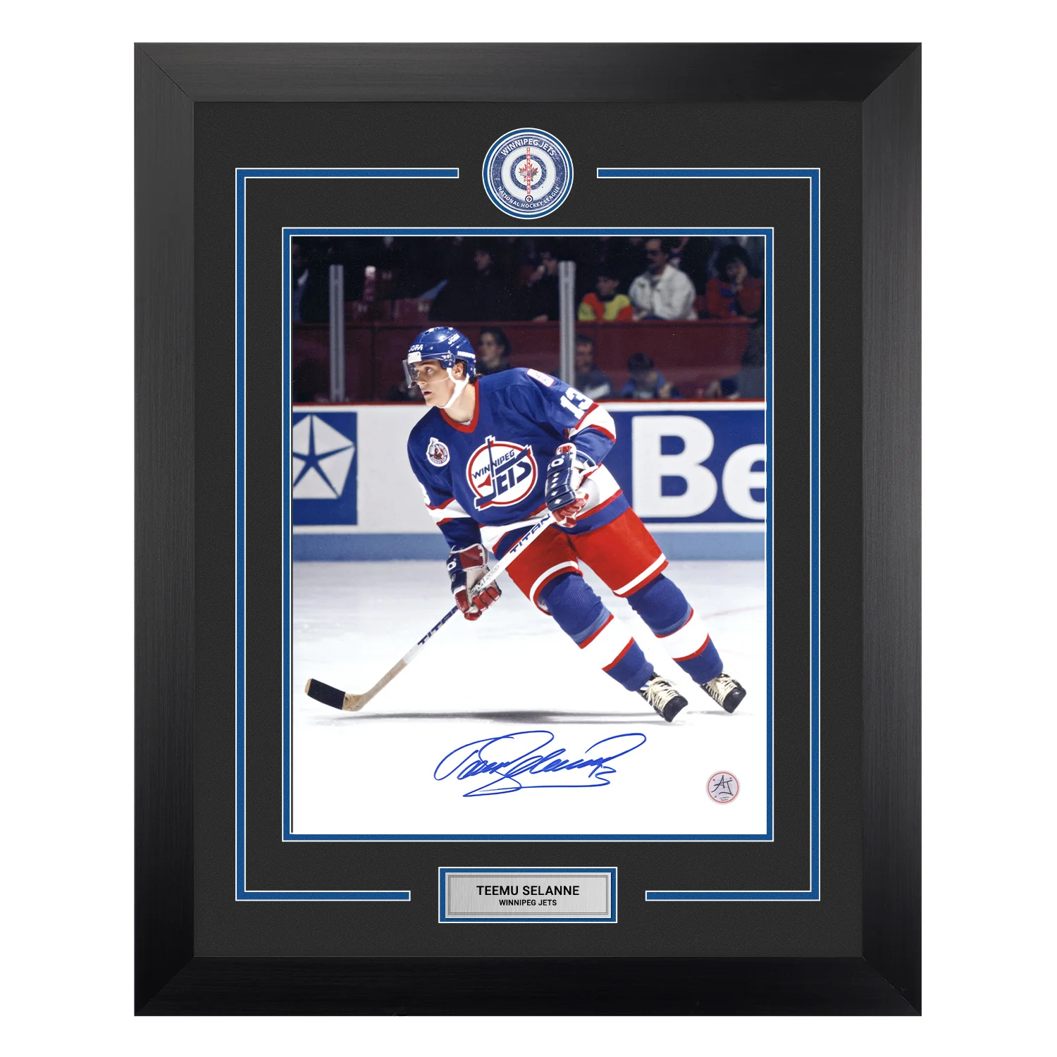 Teemu Selanne Signed Winnipeg Jets Old-Time Hockey 20x26 Frame