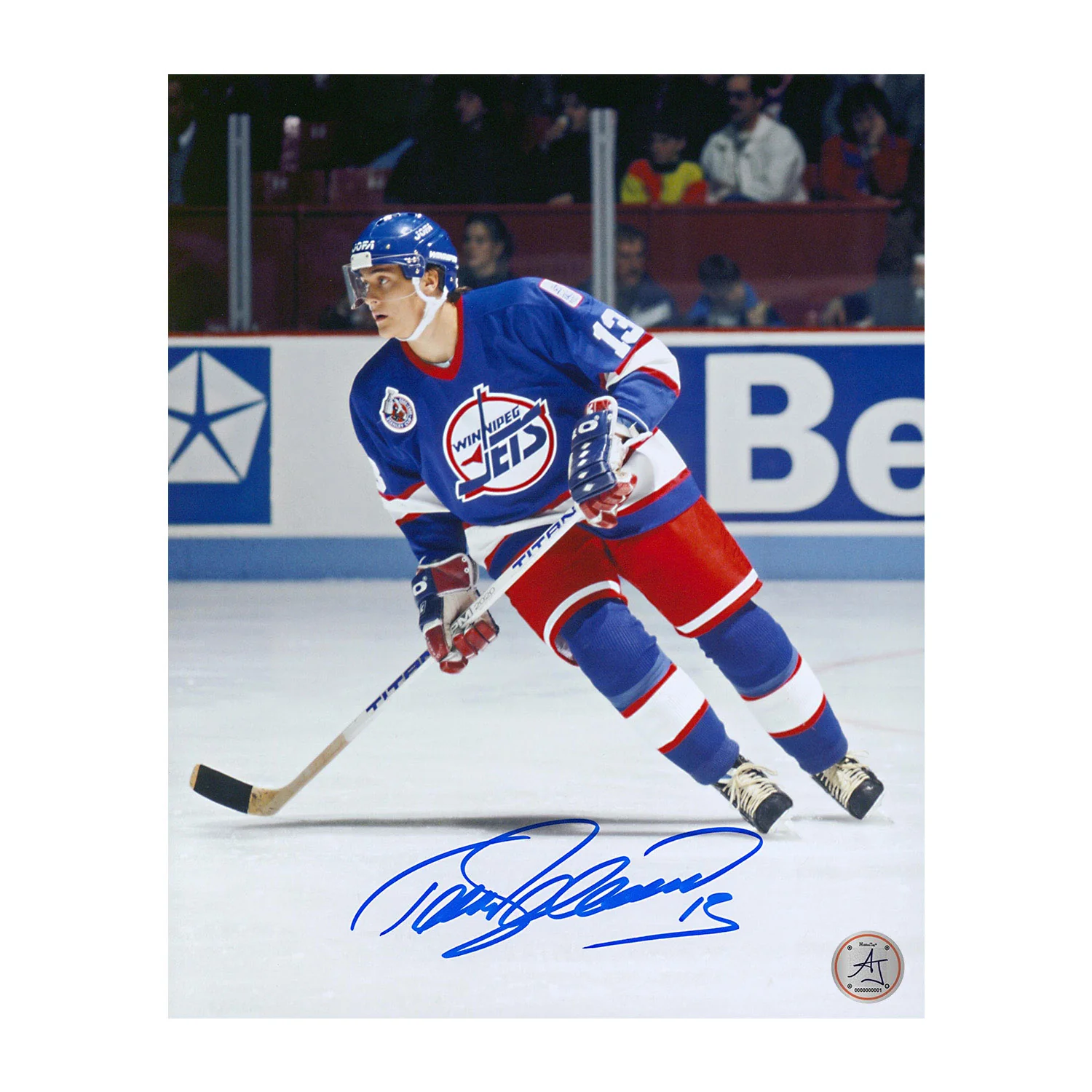 Teemu Selanne Autographed Winnipeg Jets Hockey 8x10 Photo