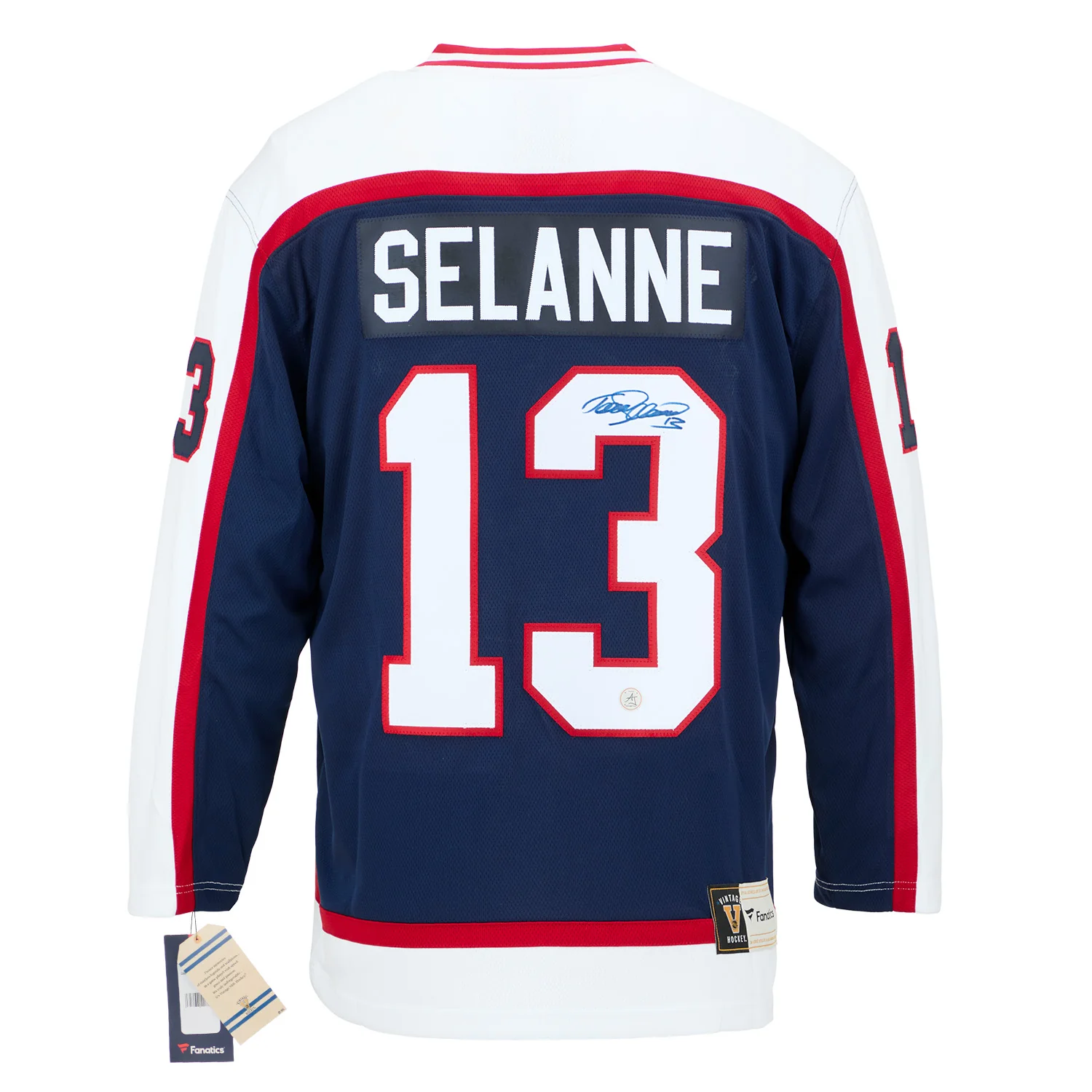 Teemu Selanne Autographed Winnipeg Jets Fanatics Throwback Jersey