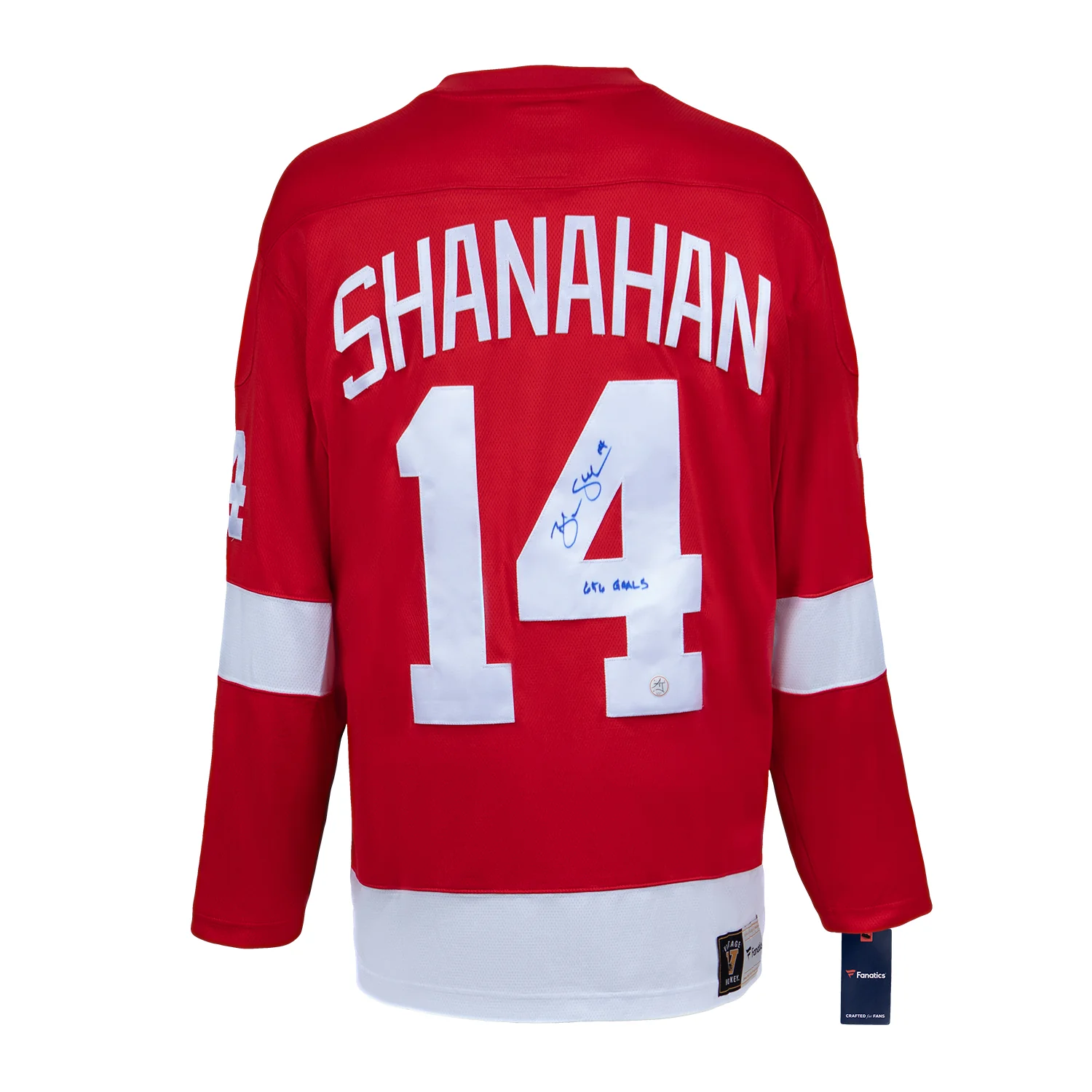 Brendan Shanahan Signed Detroit Red Wings Retro Fanatics Jersey with Goals Note