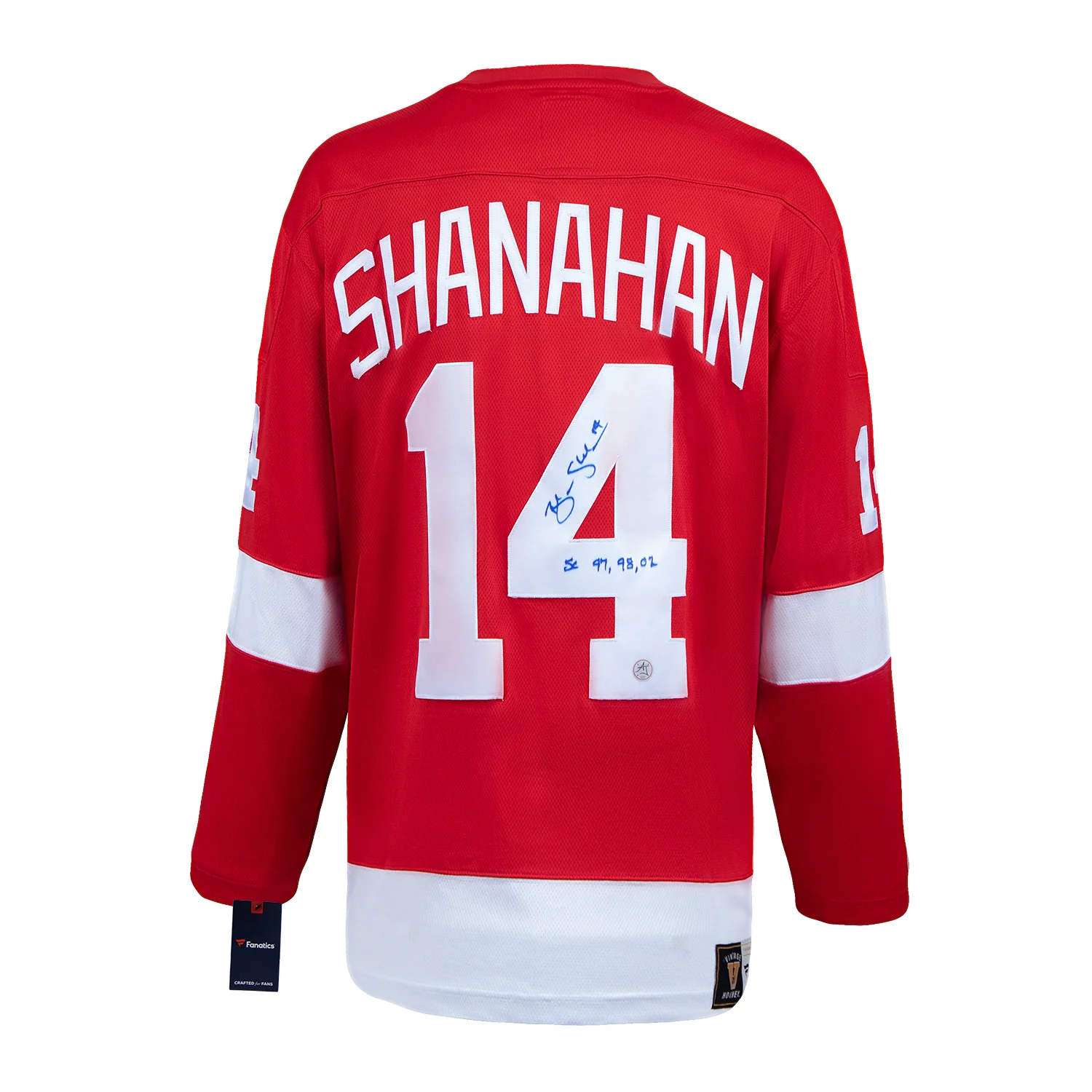 Brendan Shanahan Signed Detroit Red Wings Stanley Cup Throwback Fanatics Jersey