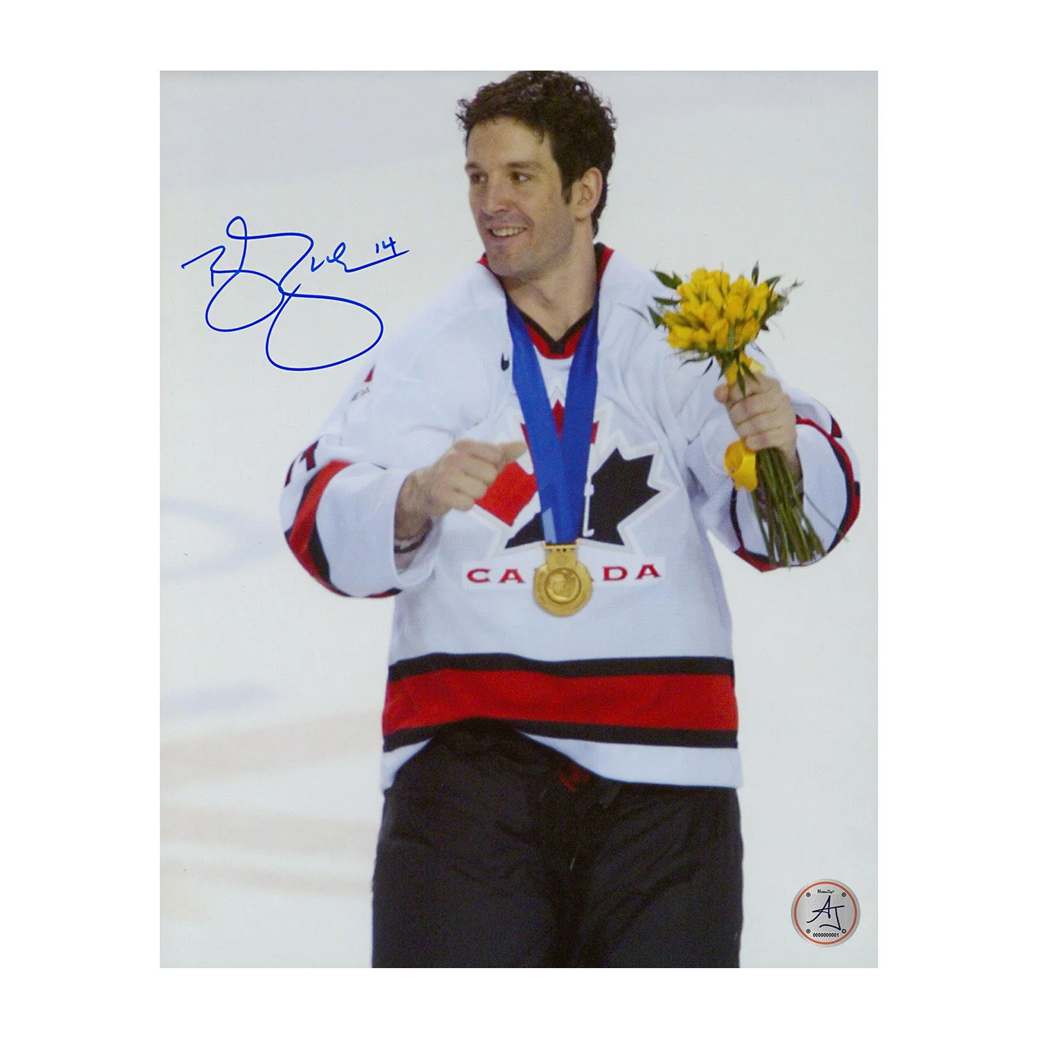 Brendan Shanahan Autographed Team Canada Olympic Gold 8x10 Photo