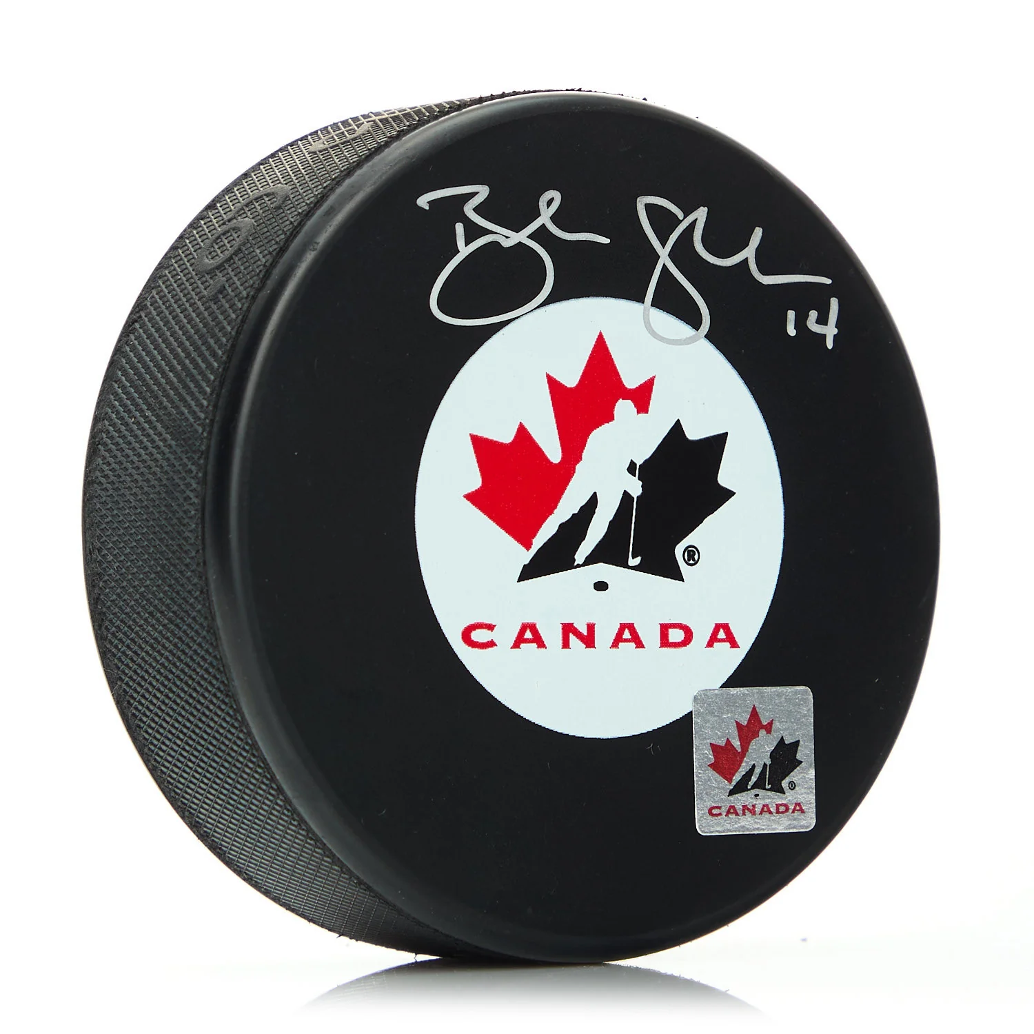 Brendan Shanahan Team Canada Signed Hockey Canada Logo Puck