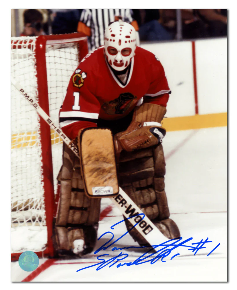 Warren Skorodenski Chicago Blackhawks Autographed Goalie Action 8x10 Photo
