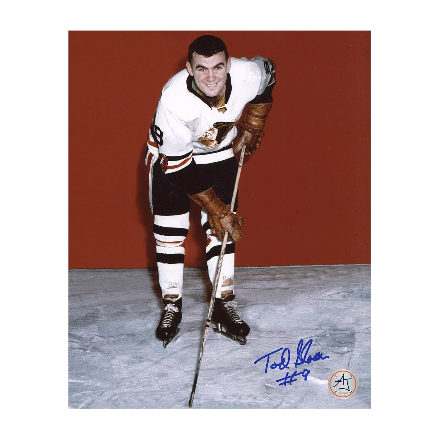 Tod Sloan Autographed Chicago Blackhawks Portrait 8x10 Photo