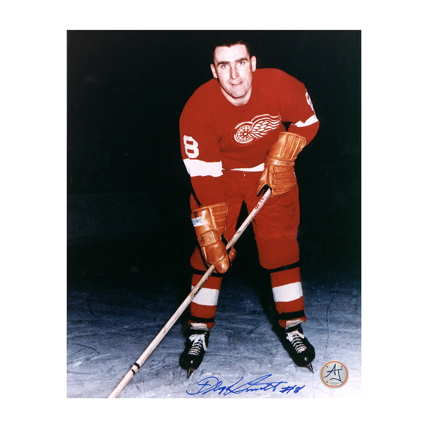 Floyd Smith Autographed Detroit Red Wings Hockey 8x10 Photo