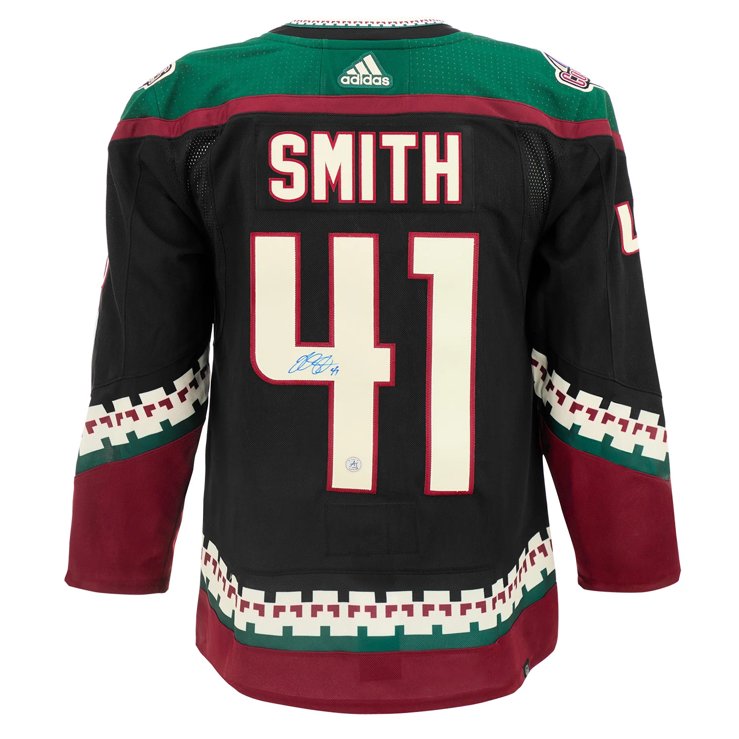 Mike Smith Autographed Arizona Coyotes Black Kachina adidas Jersey