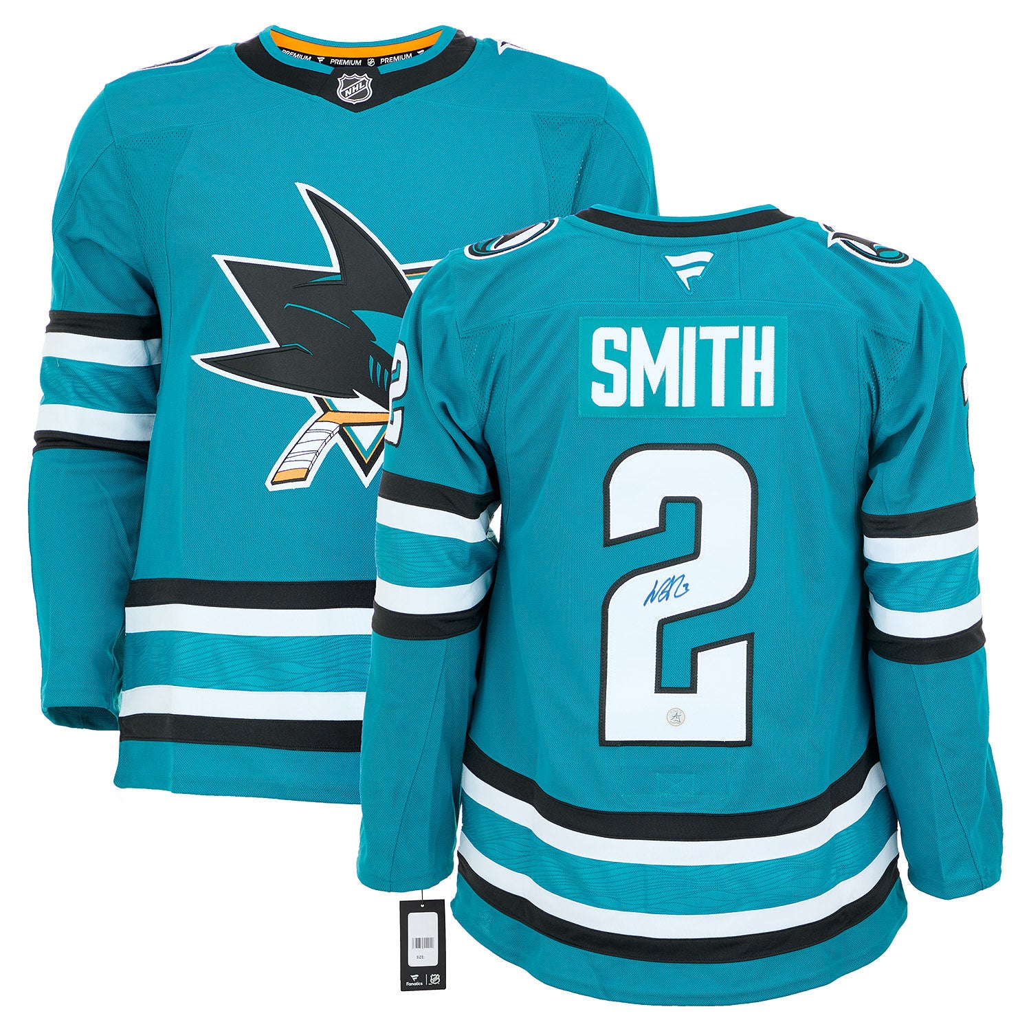 Will Smith Autographed San Jose Sharks Fanatics Premium Jersey - Image 3