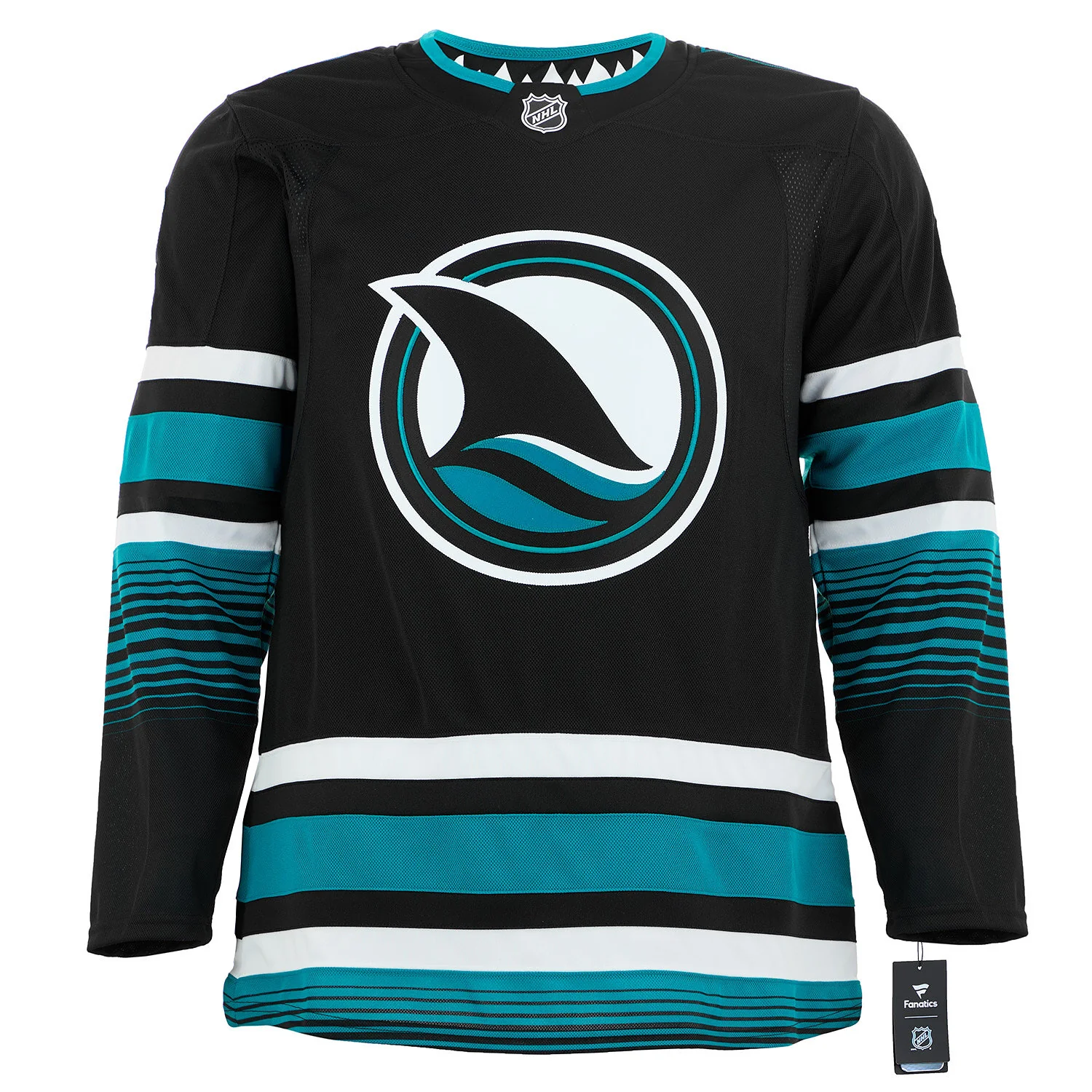 Will Smith Signed San Jose Sharks Black Fanatics Jersey with Men in Black Note - Image 2