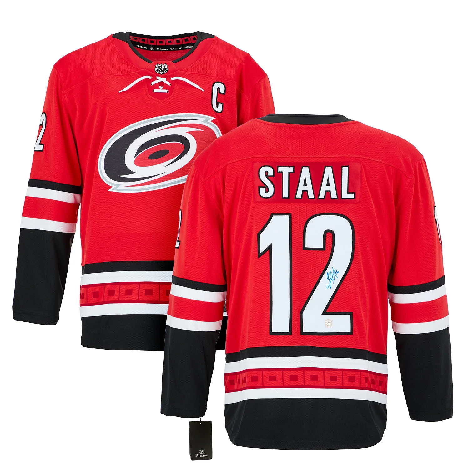 Eric Staal Autographed Carolina Hurricanes Red Fanatics Breakaway Jersey - Image 3