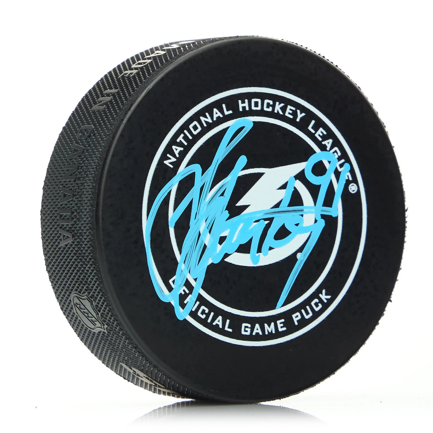 Steven Stamkos Tampa Bay Lighting Autographed Official Game Puck
