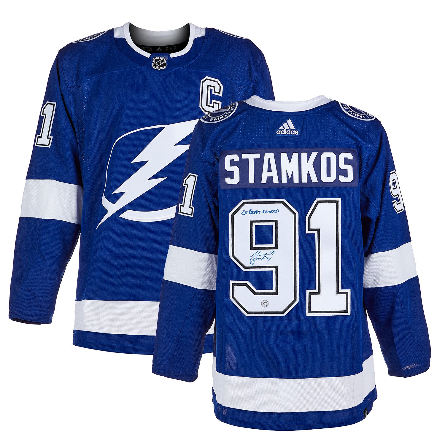Steven Stamkos Signed Tampa Bay Lightning Rocket Trophy adidas Jersey - Image 3