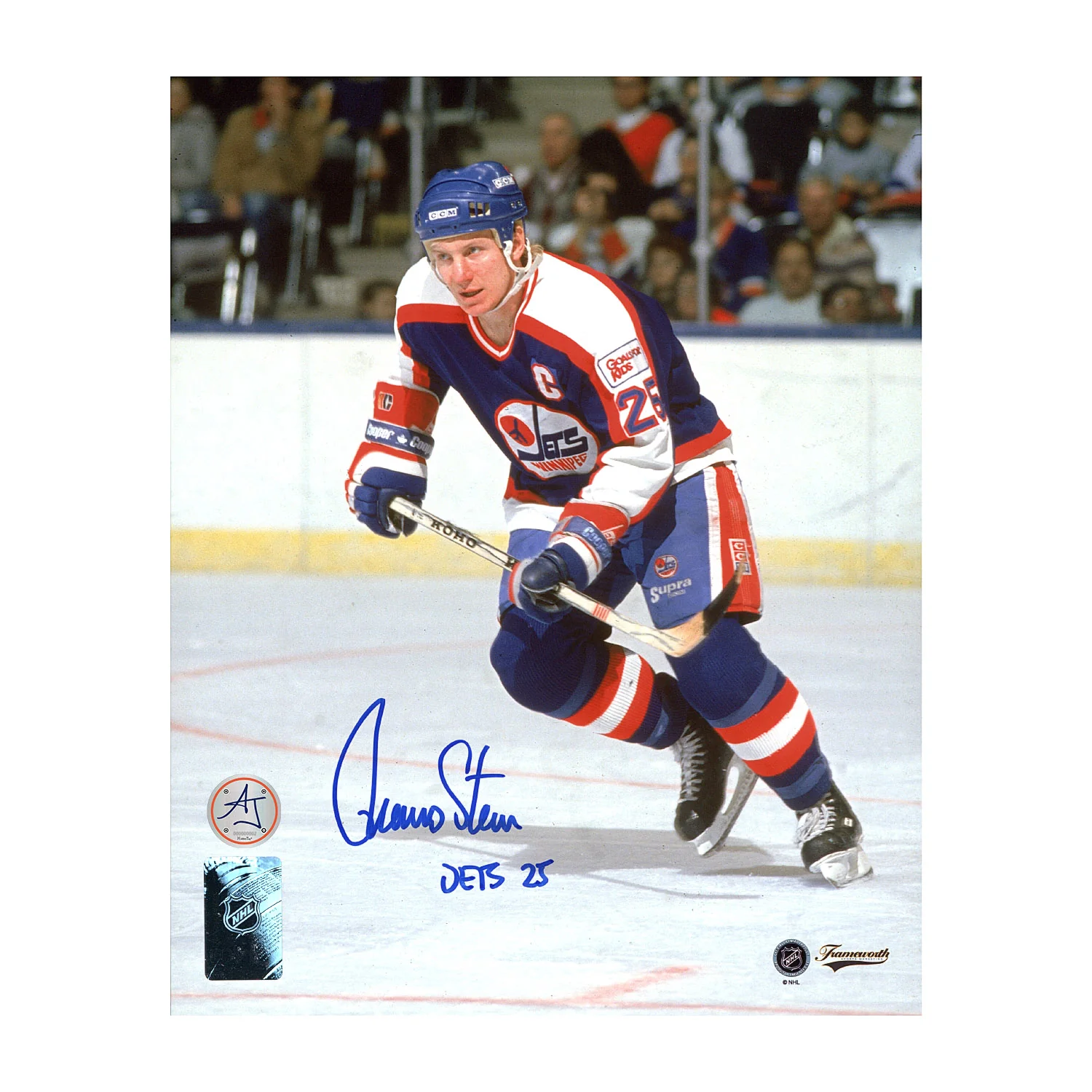Thomas Steen Autographed Winnipeg Jets Captain 8x10 Photo
