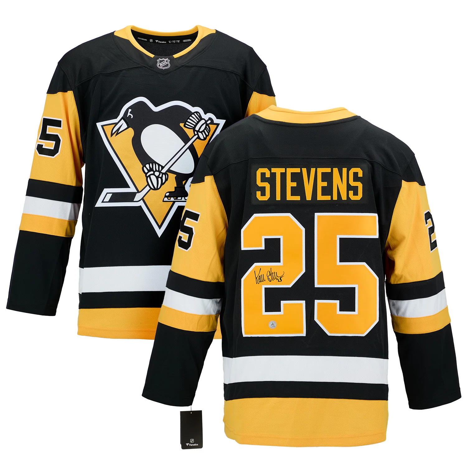 Kevin Stevens Signed Pittsburgh Penguins Fanatics Breakaway Jersey - Image 3