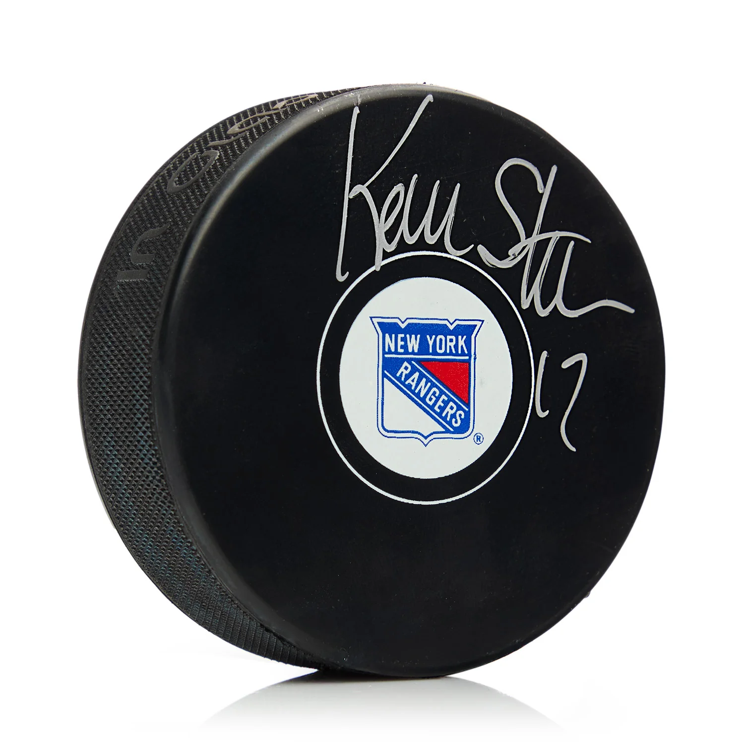 Kevin Stevens Autographed New York Rangers Hockey Puck