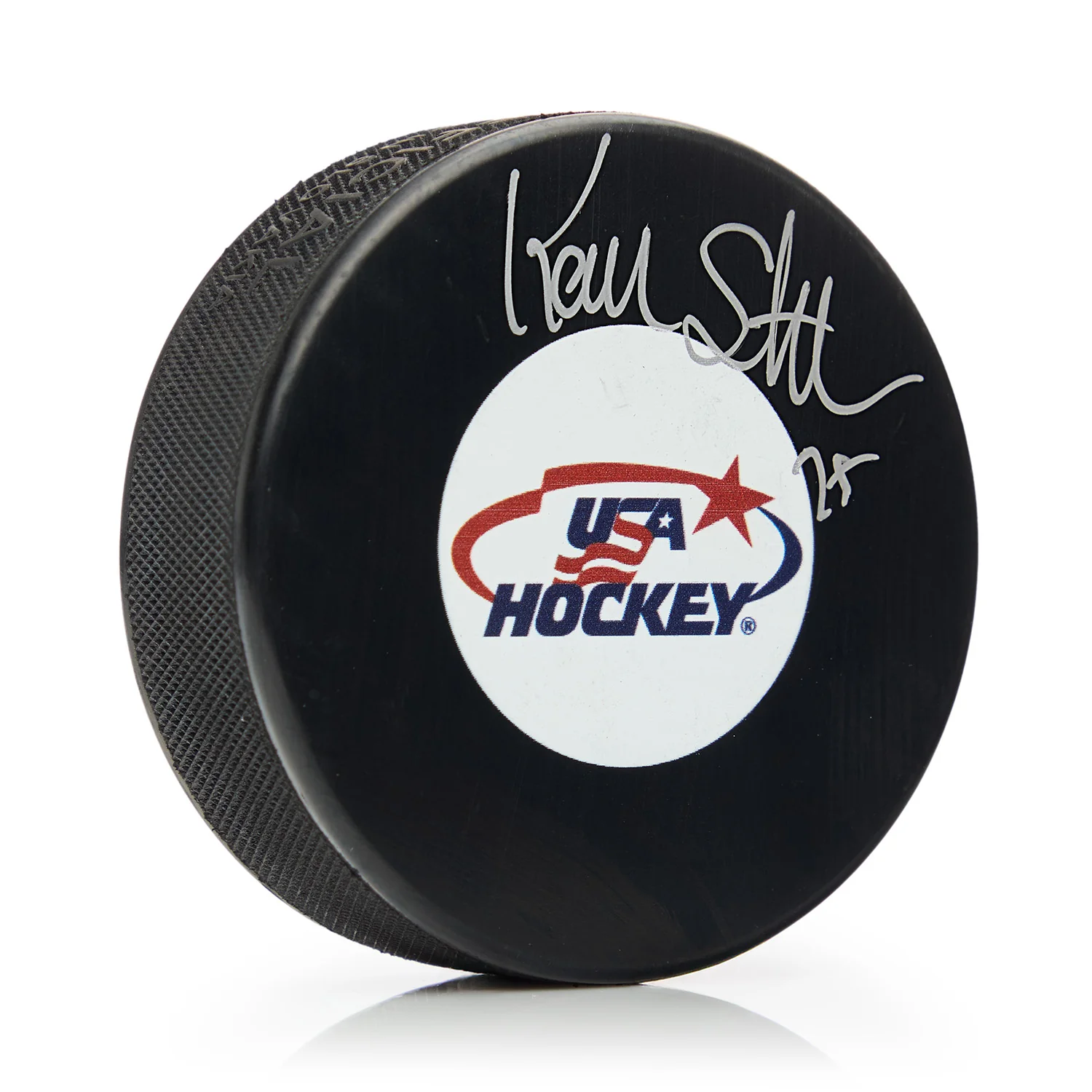 Kevin Stevens Autographed Team USA Hockey Puck