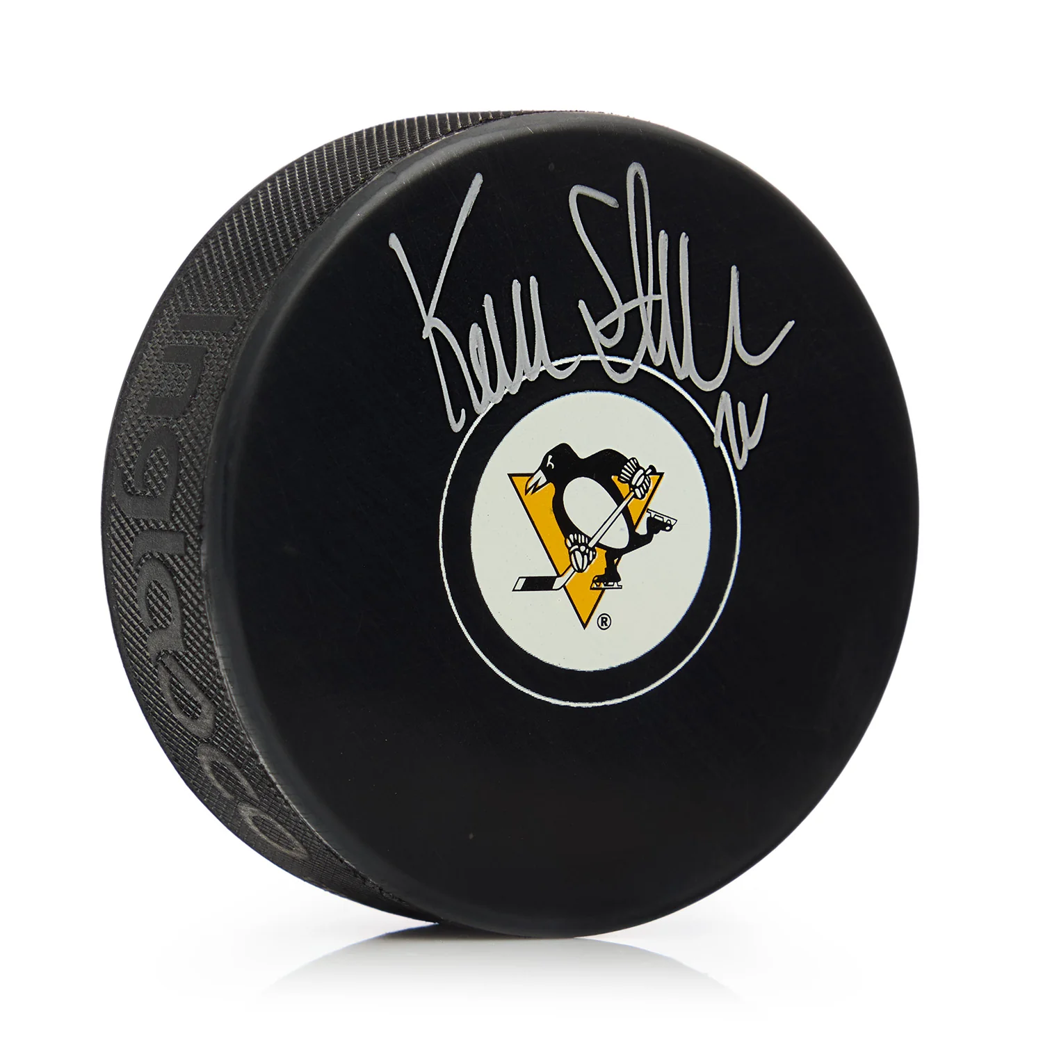 Kevin Stevens Autographed Pittsburgh Penguins Hockey Puck