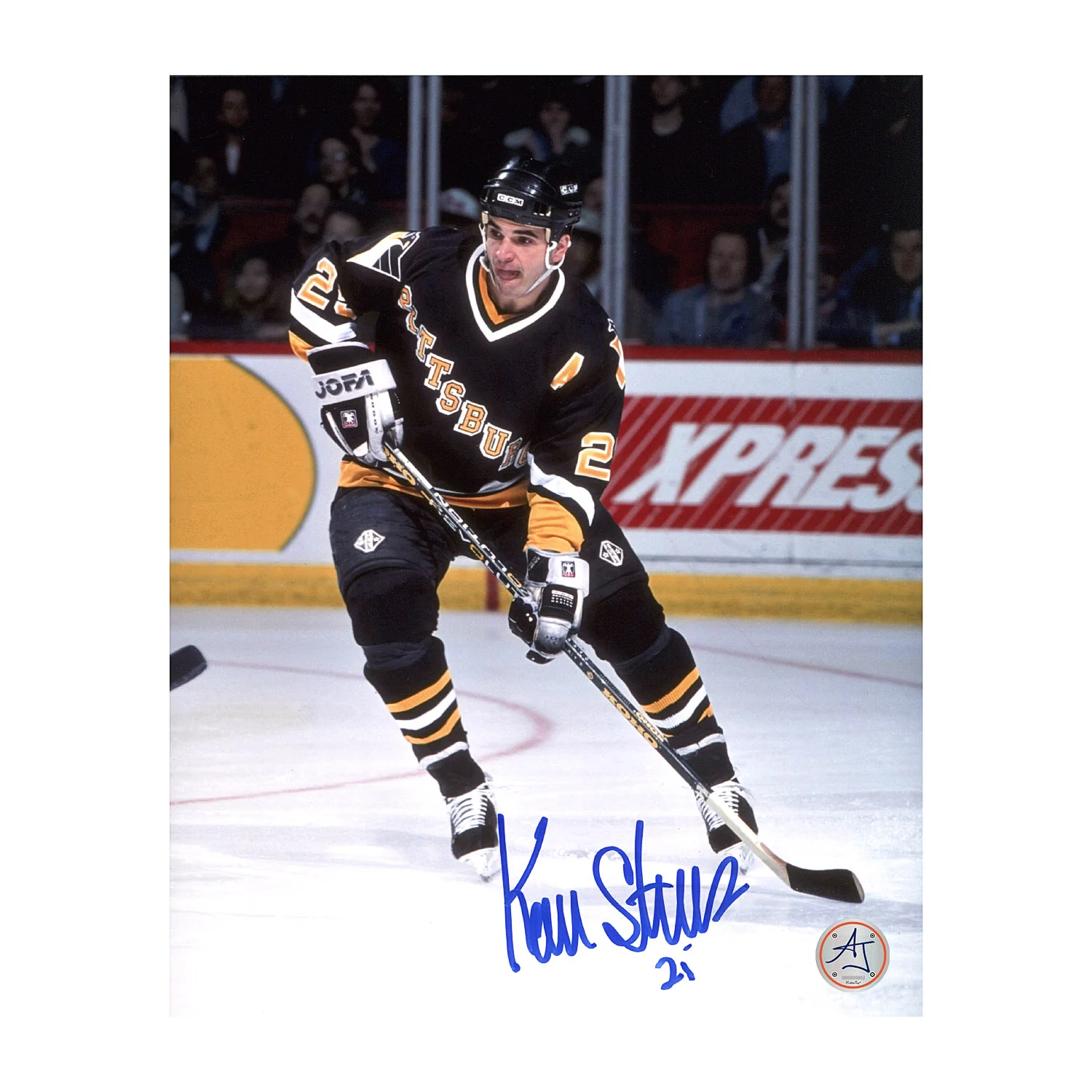 Kevin Stevens Autographed Pittsburgh Penguins Hockey 8x10 Photo