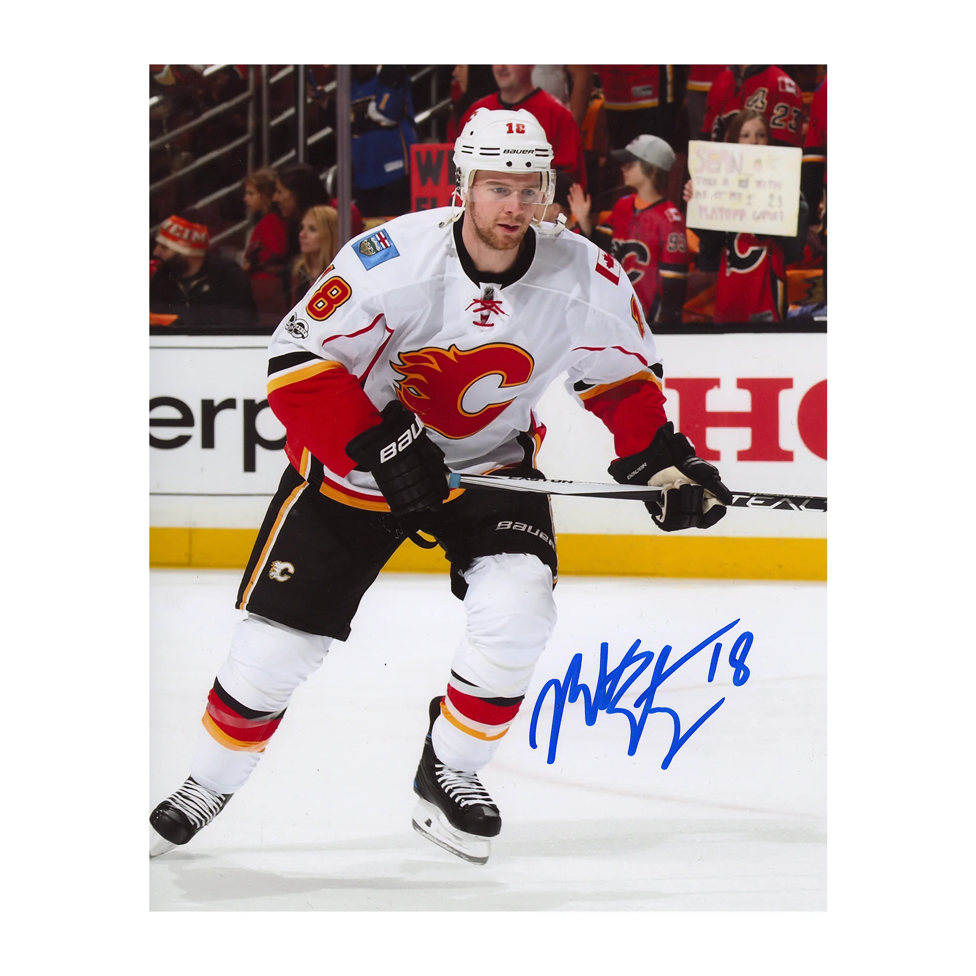 Matt Stajan Autographed Calgary Flames Hockey 8x10 Photo