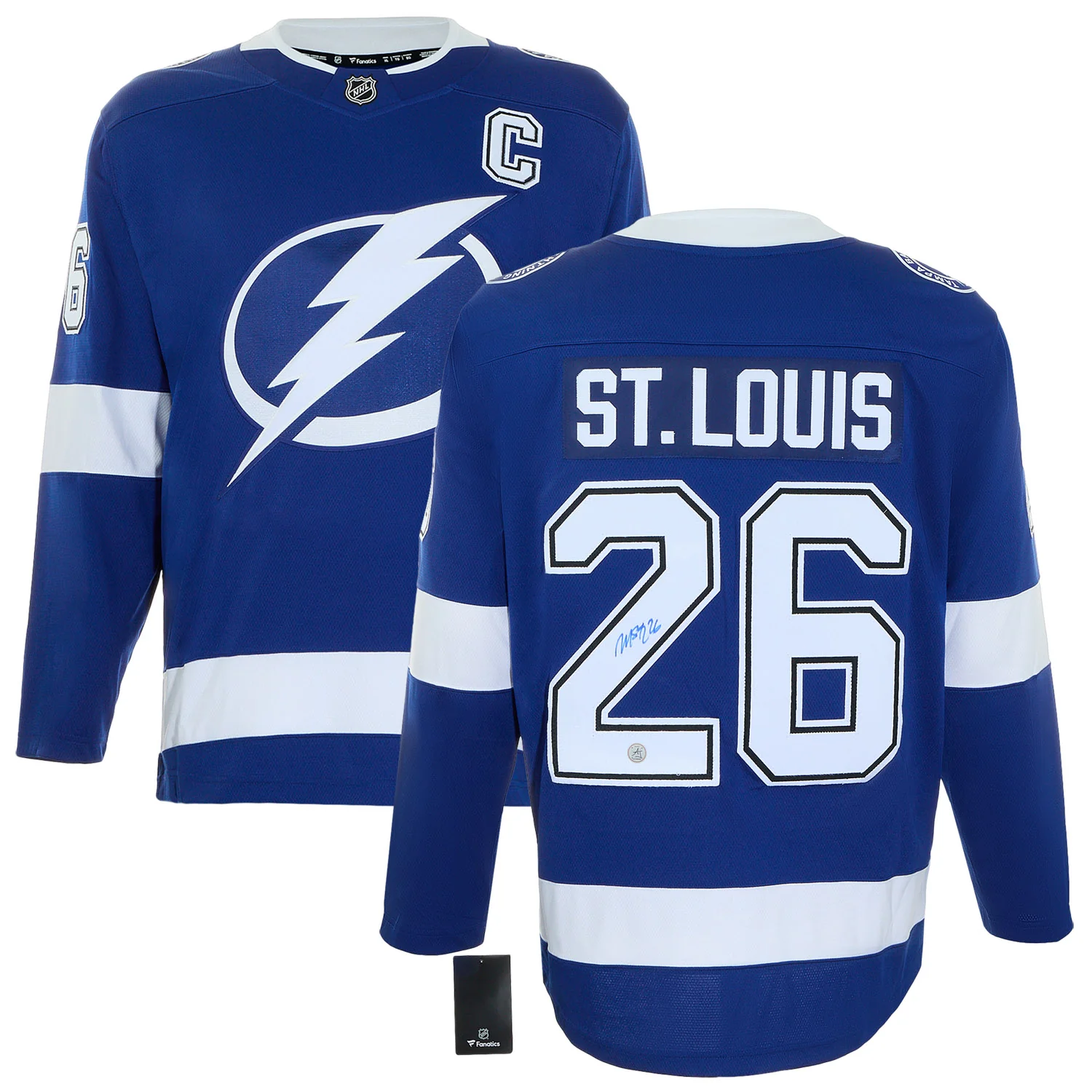 Martin St Louis Autographed Tampa Bay Lightning Fanatics Breakaway Jersey - Image 3