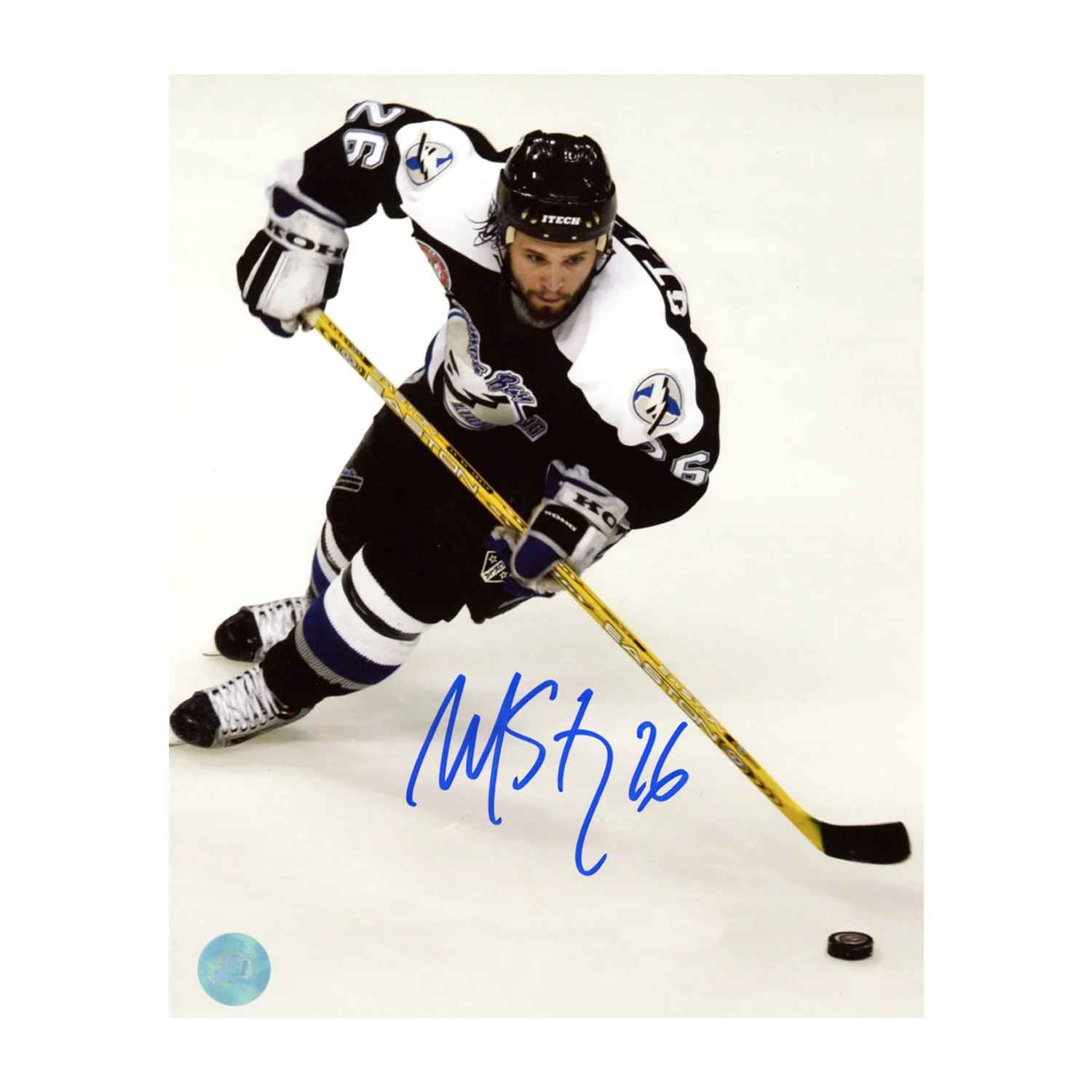 Martin St Louis Autographed Tampa Bay Lightning Hockey 8x10 Photo