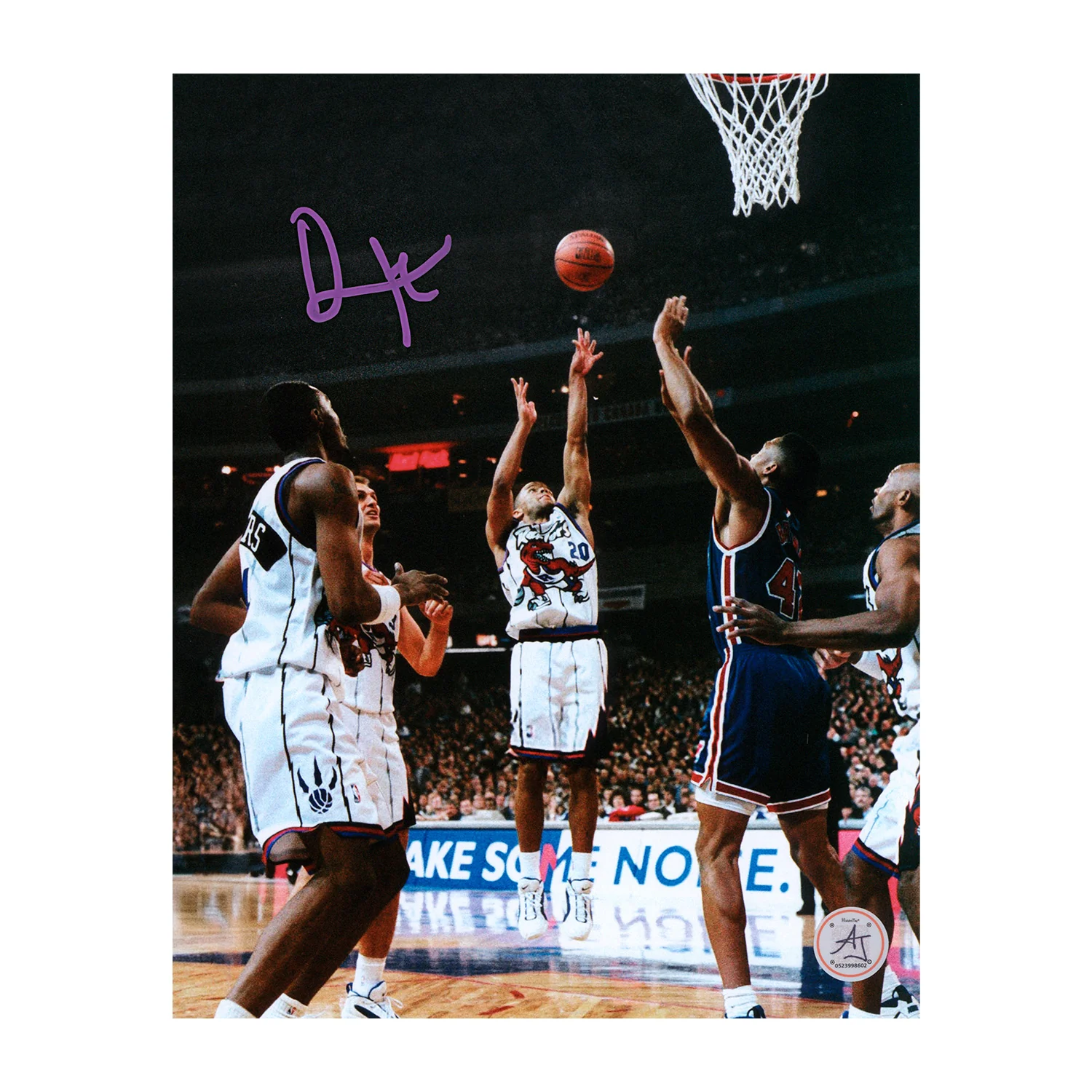 Damon Stoudamire Autographed Toronto Raptors 1st NBA Game 8x10 Photo