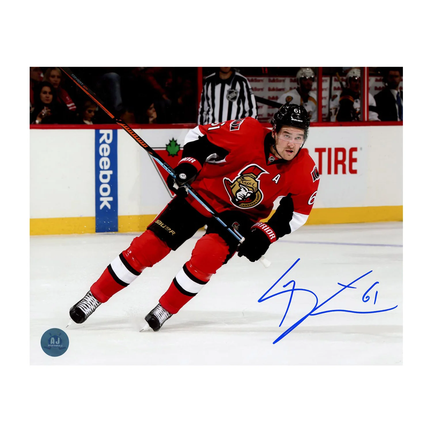 Mark Stone Autographed Ottawa Senators Game Action 8x10 Photo