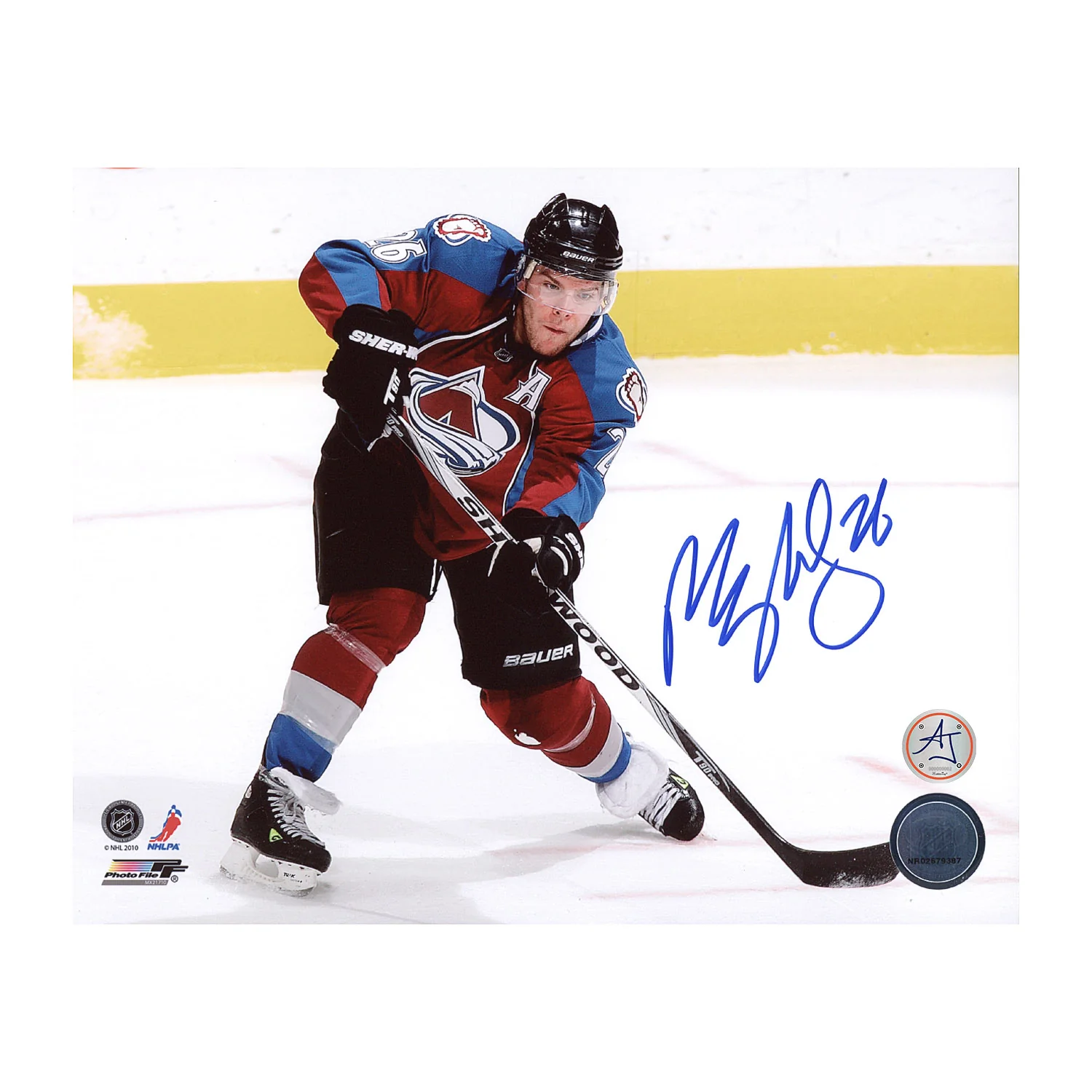 Paul Stastny Autographed Colorado Avalanche Shooting 8x10 Photo