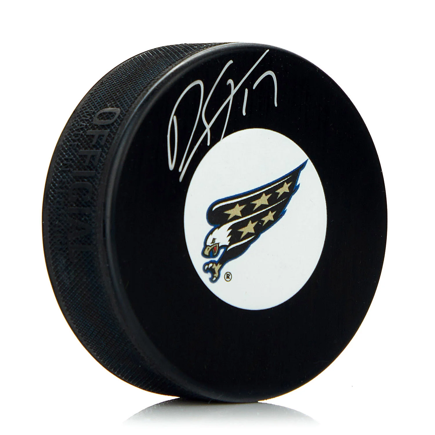 Dylan Strome Signed Washington Capitals Eagle Logo Puck