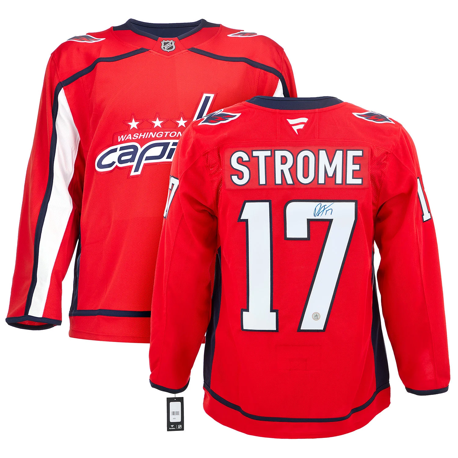 Dylan Strome Autographed Washington Capitals Fanatics Premium Jersey - Image 3