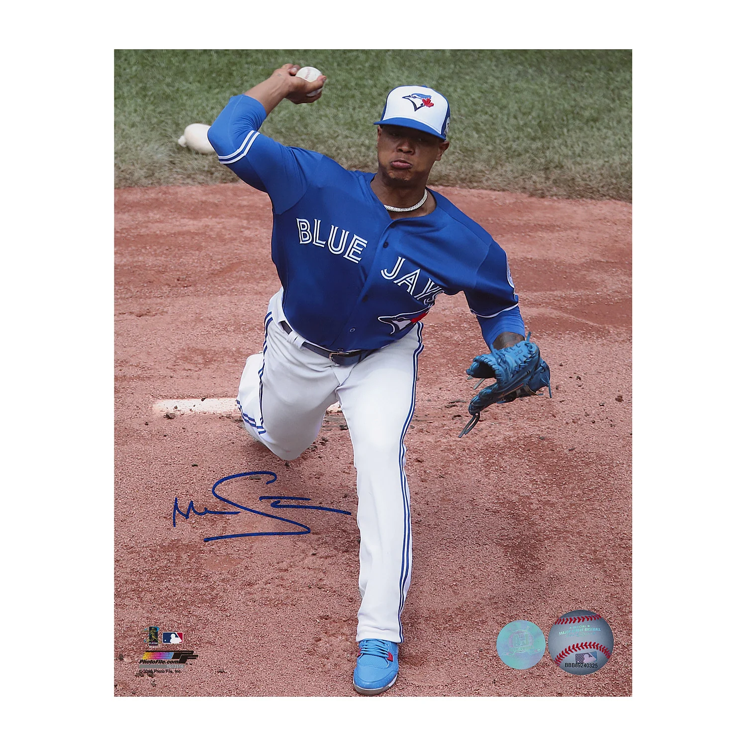 Marcus Stroman Autographed Toronto Blue Jays Pitching 8x10 Photo