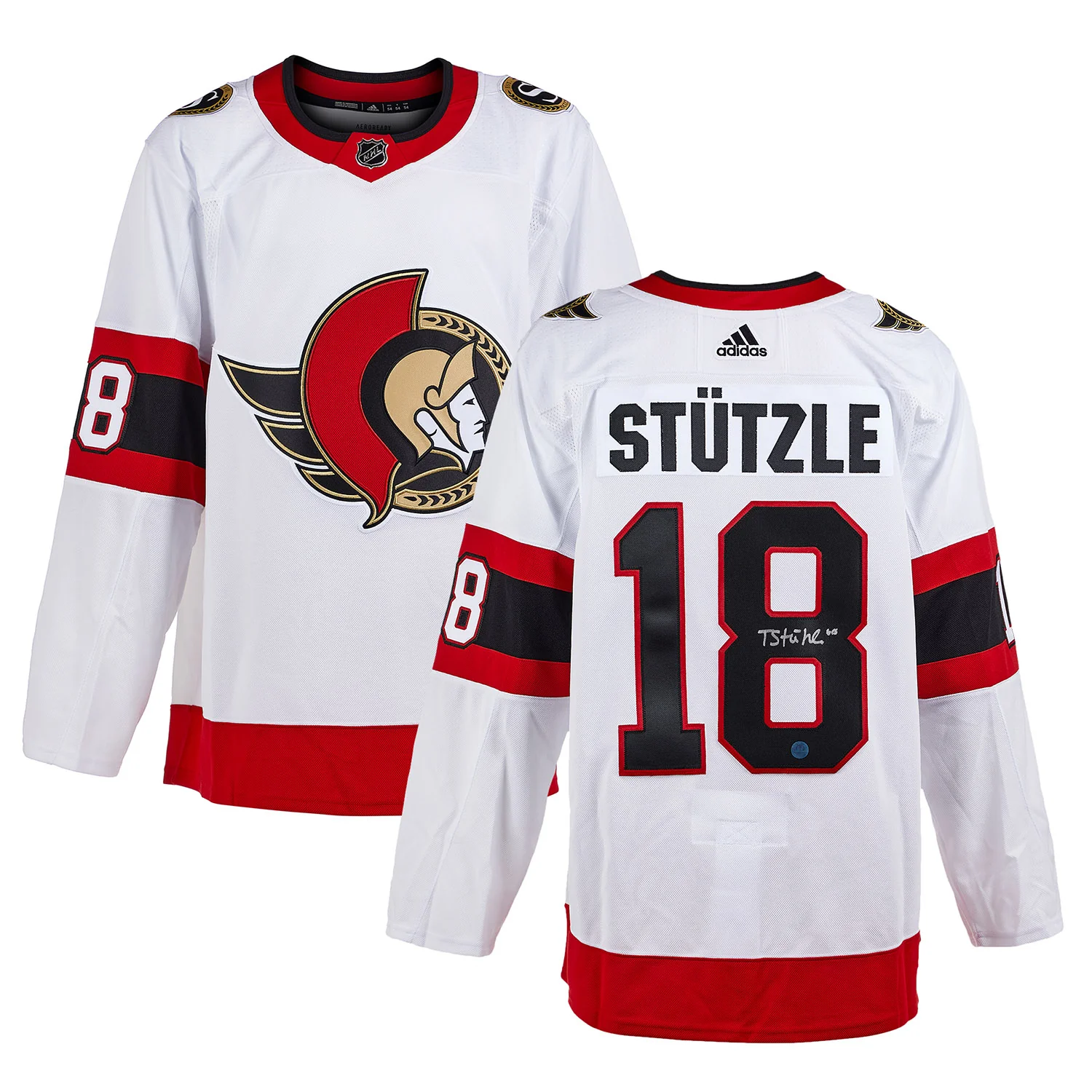 Tim Stutzle Signed Ottawa Senators White adidas Jersey - Image 3