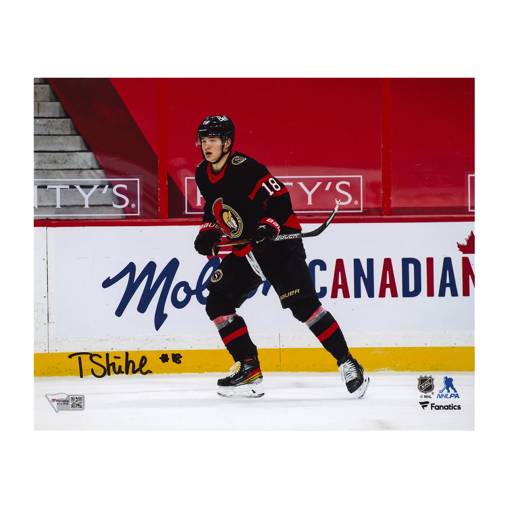 Tim Stutzle Signed Ottawa Senators 1st NHL Game 8x10 Photo