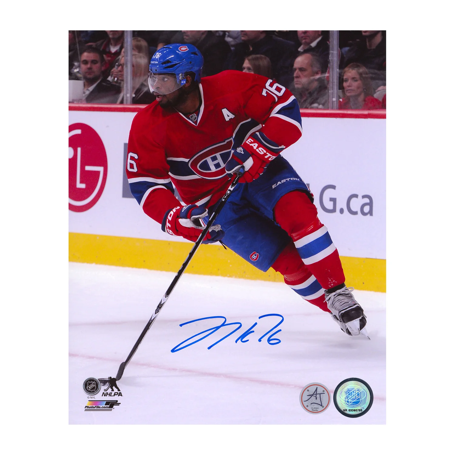PK Subban Autographed Montreal Canadiens Playmaker 8x10 Photo