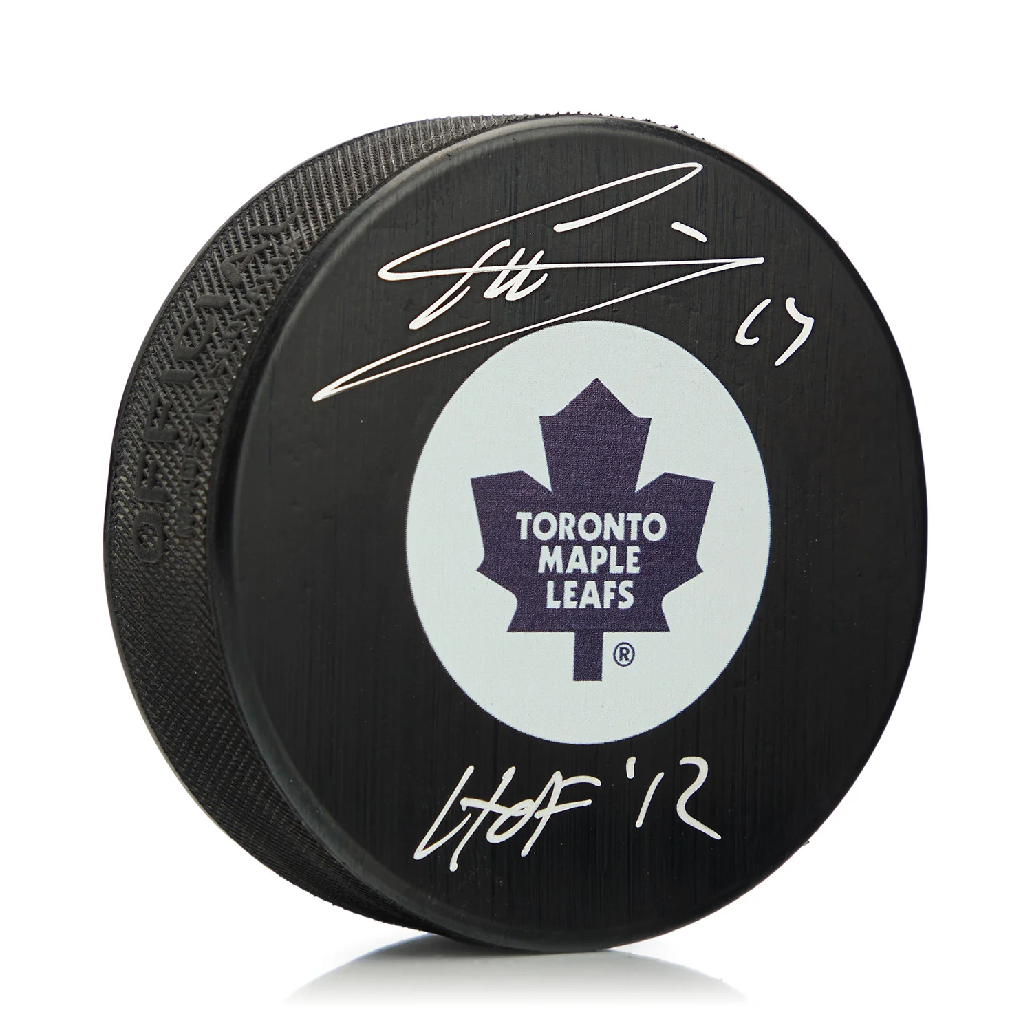 Mats Sundin Signed Toronto Maple Leafs Hockey Puck with HOF Note