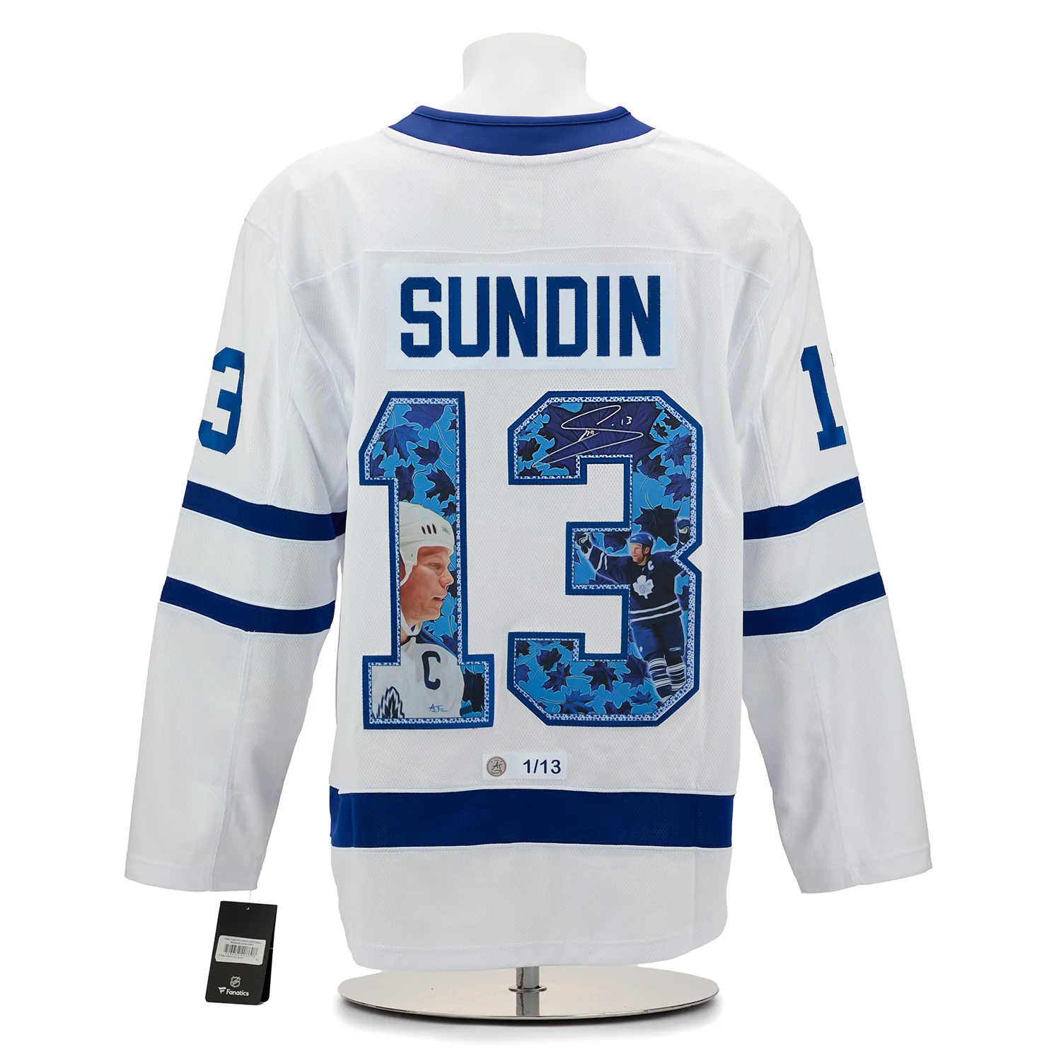 Mats Sundin Signed Toronto Maple Leafs Player Profile Art Jersey #1/13