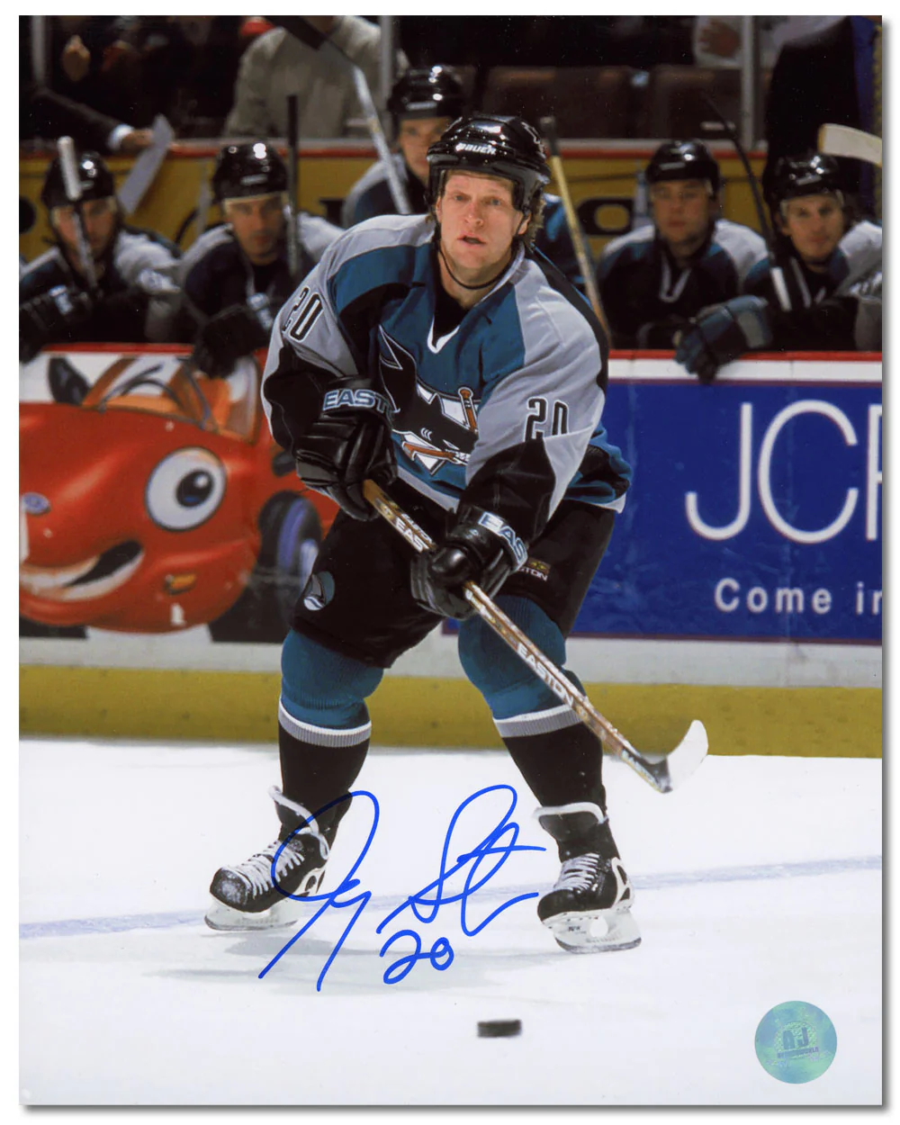 Gary Suter Autographed San Jose Sharks Hockey 8x10 Photo
