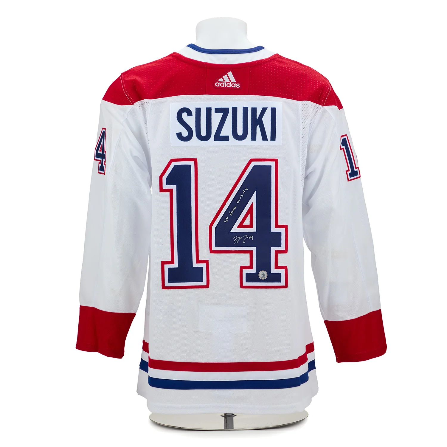 Nick Suzuki Montreal Canadiens Signed & Dated 1st Game adidas Jersey
